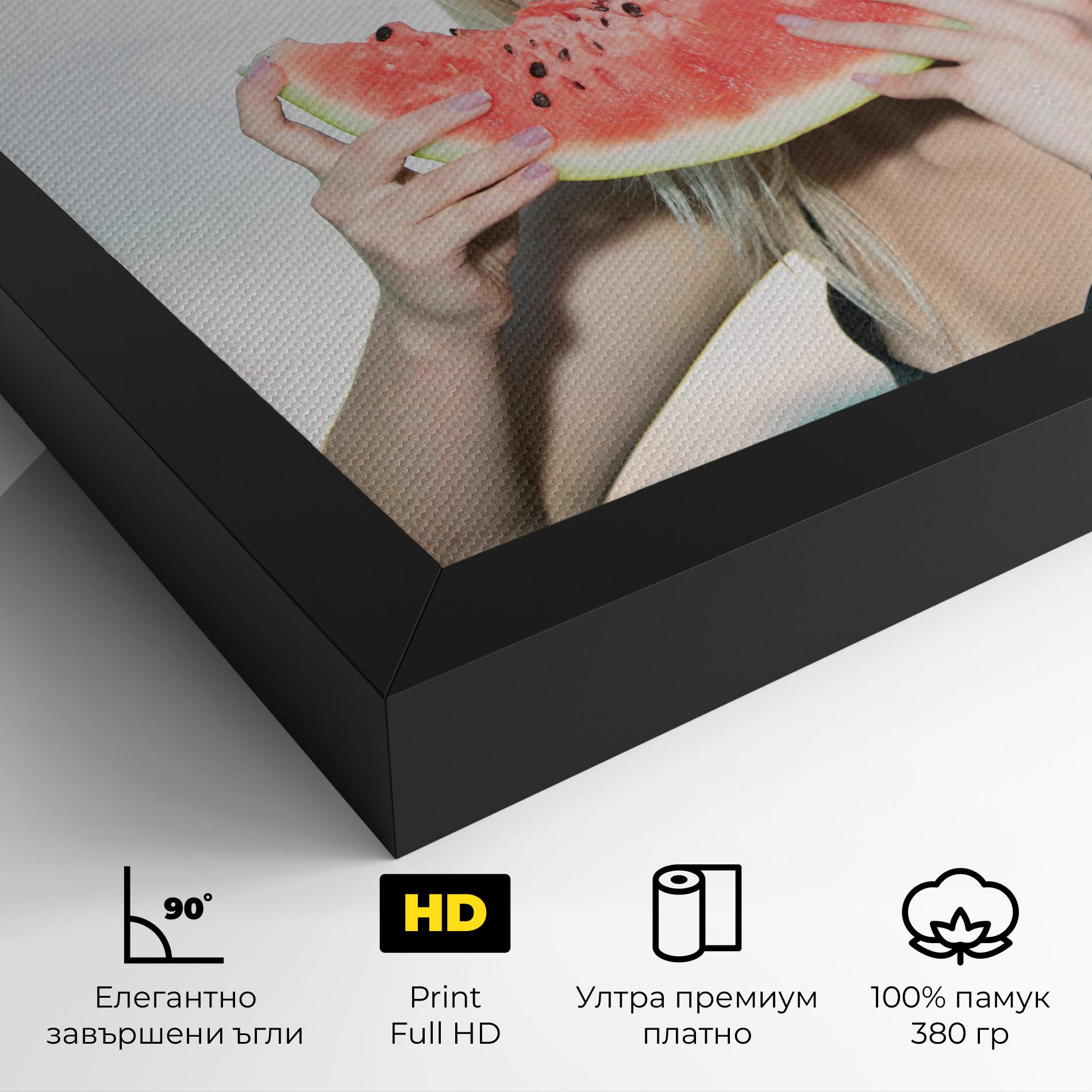Картина на платно Eating Watermelon mockup 4