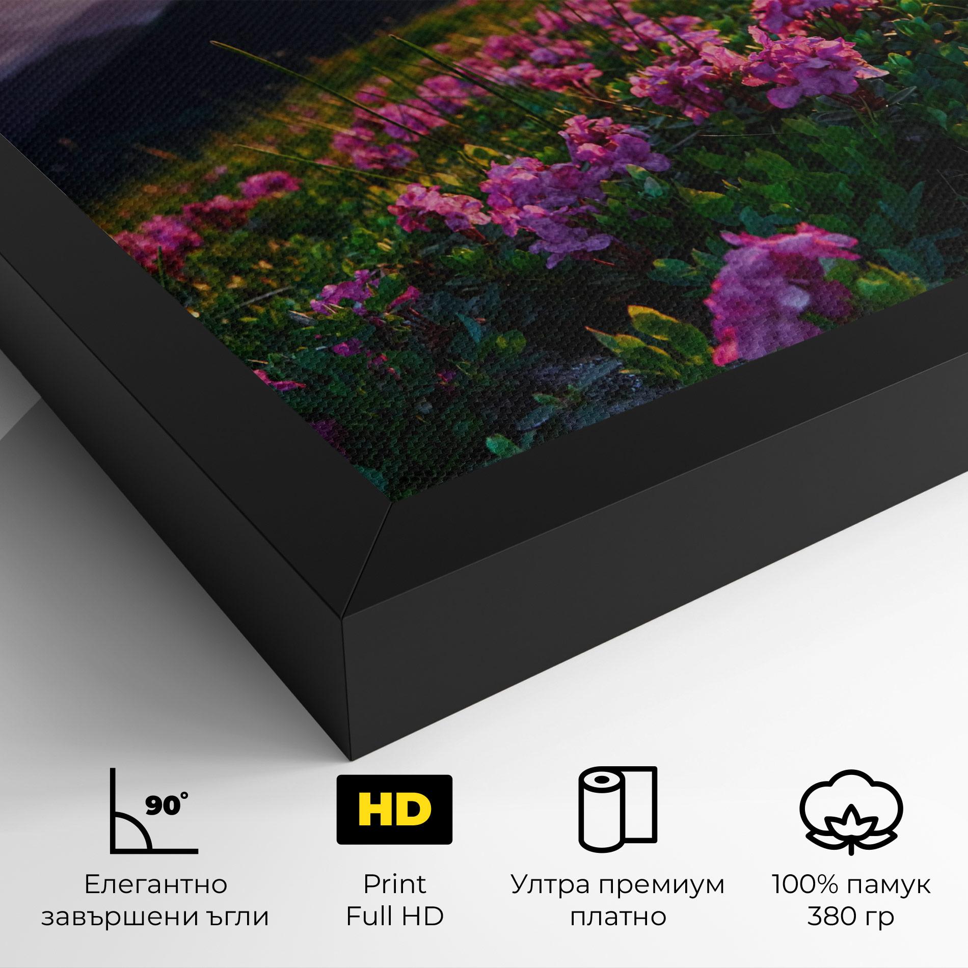 Картина на платно Purple Summer Flowers mockup 4
