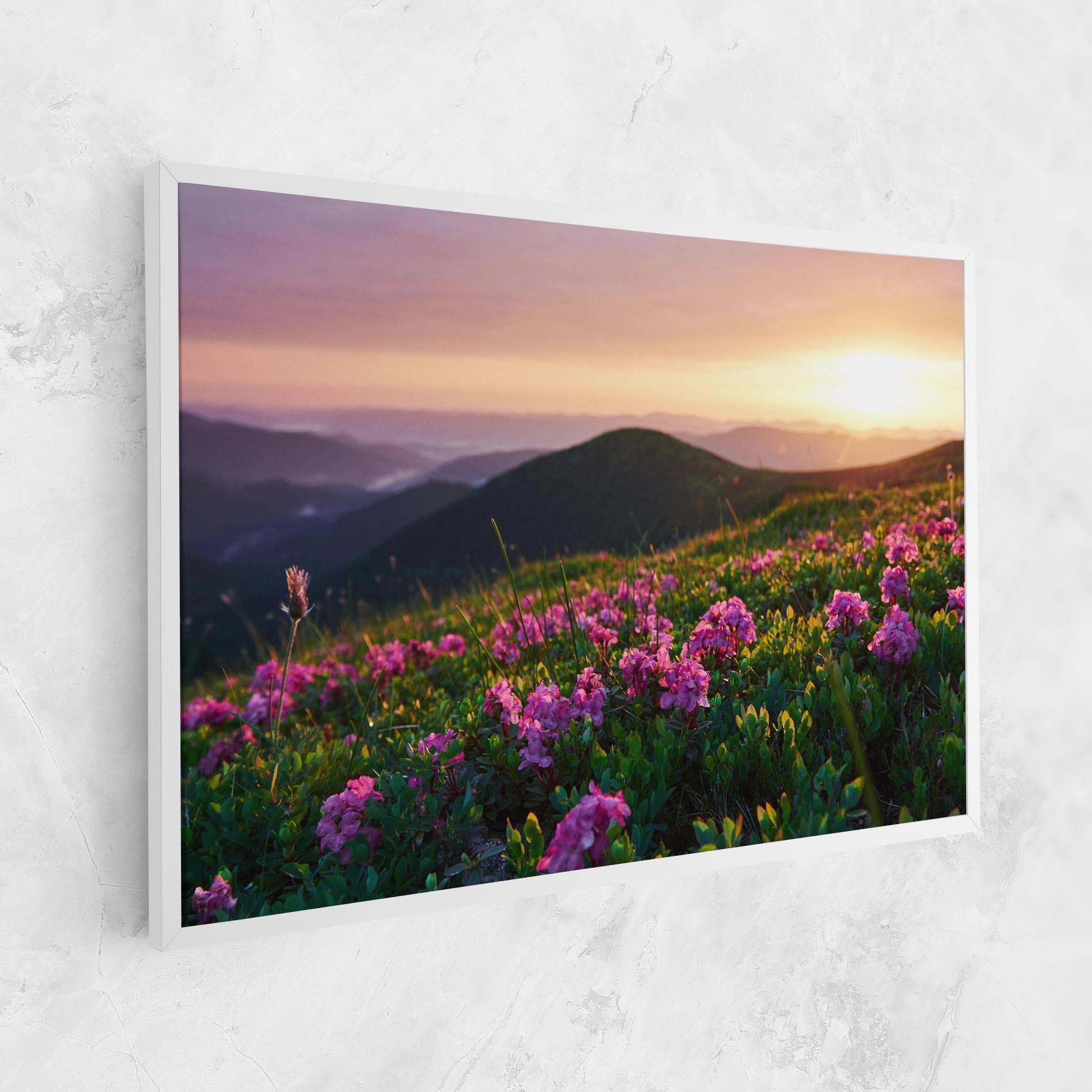 Картина на платно Purple Summer Flowers mockup 1