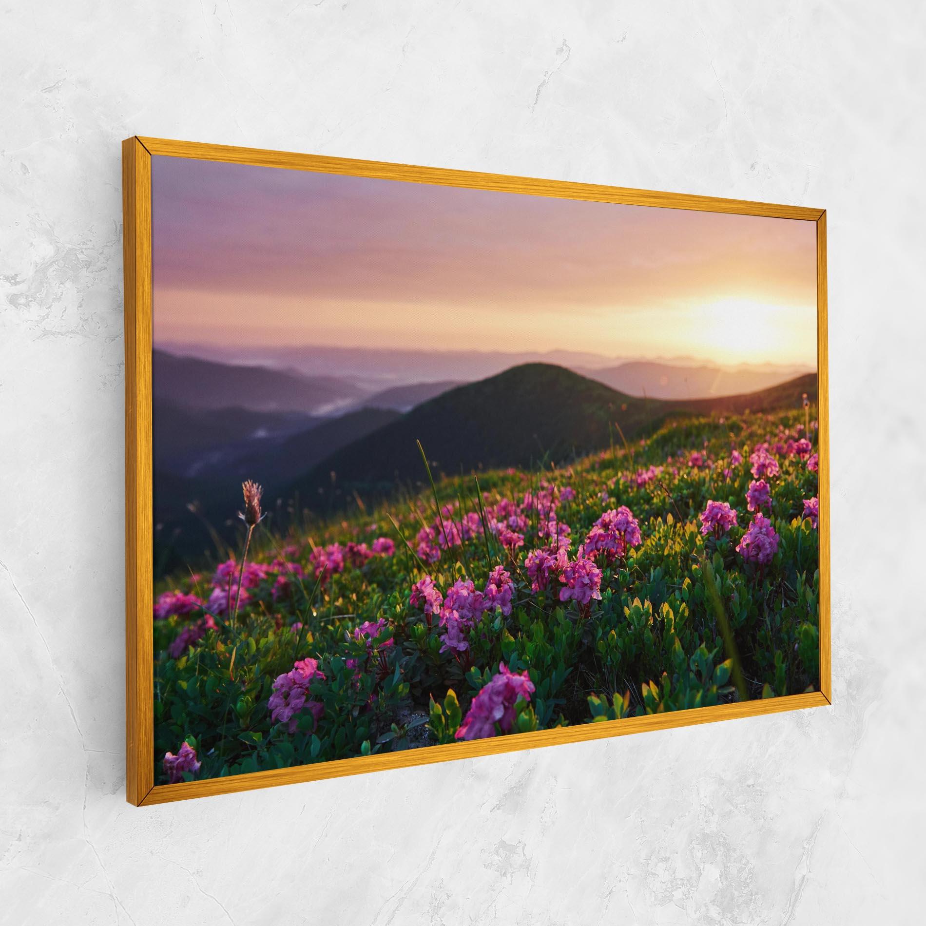 Картина на платно Purple Summer Flowers mockup 1