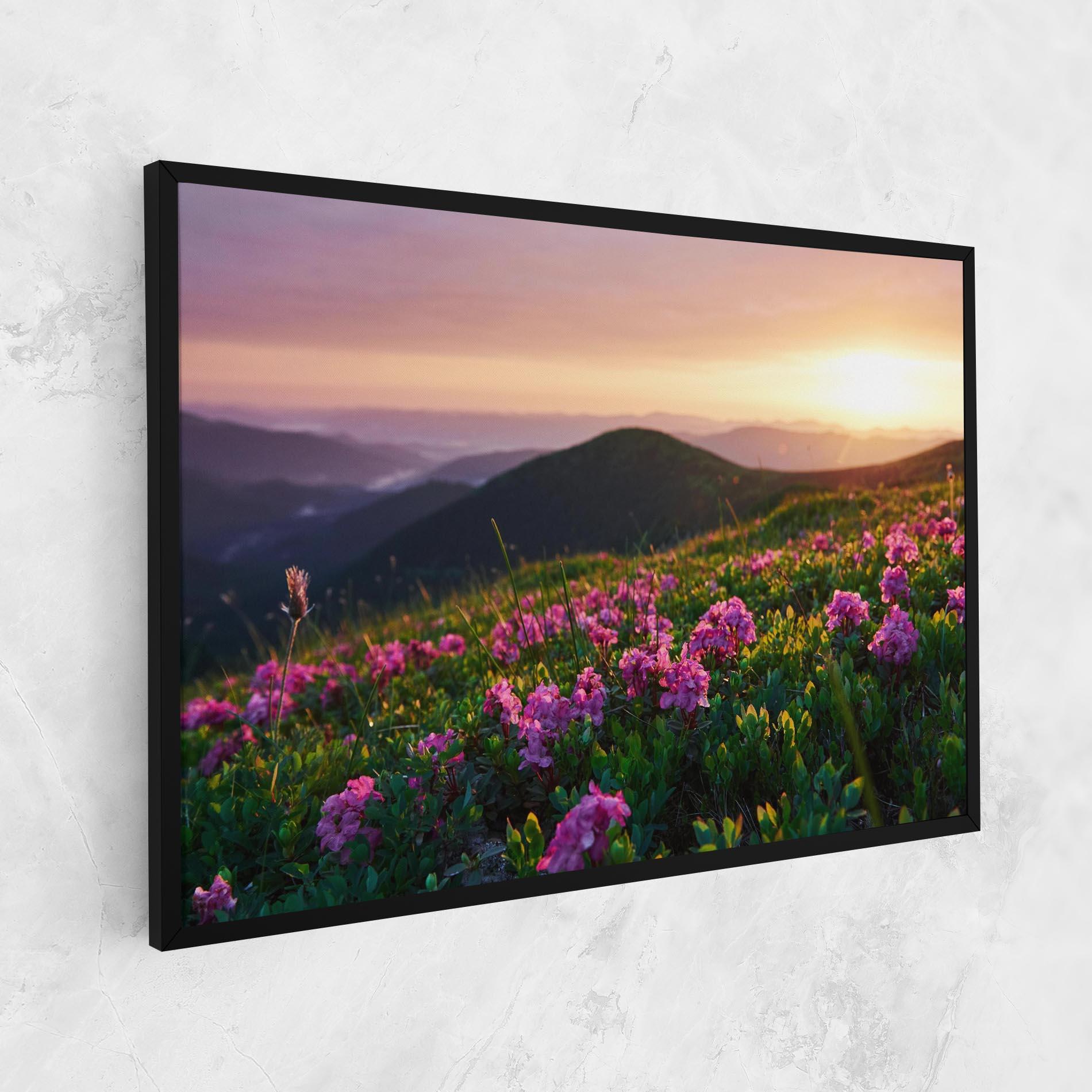 Картина на платно Purple Summer Flowers mockup 1