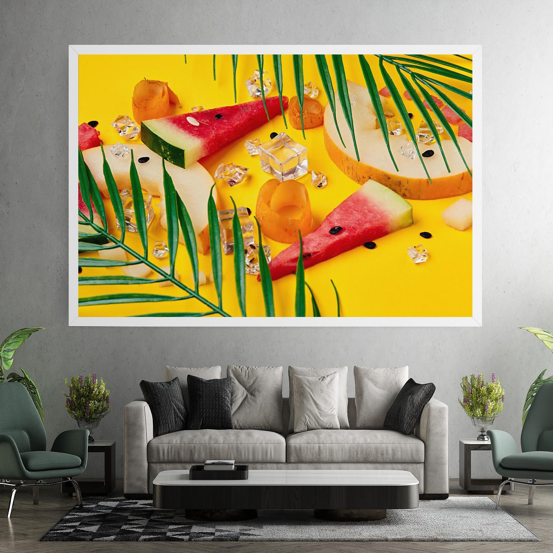 Картина на платно Ice Cubes Fruits mockup 7