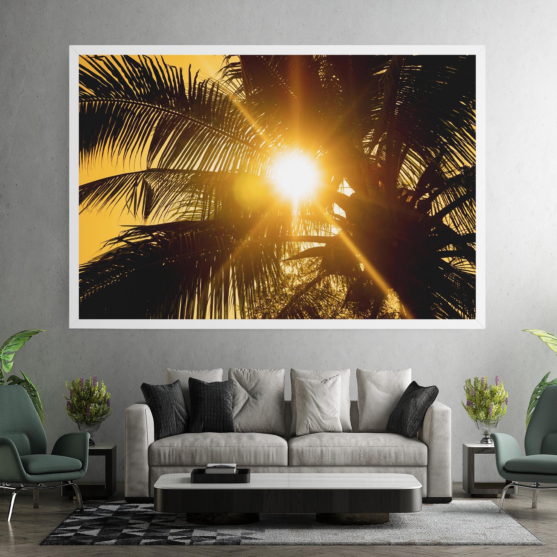 Картина на платно Palm Trees Sun mockup 7