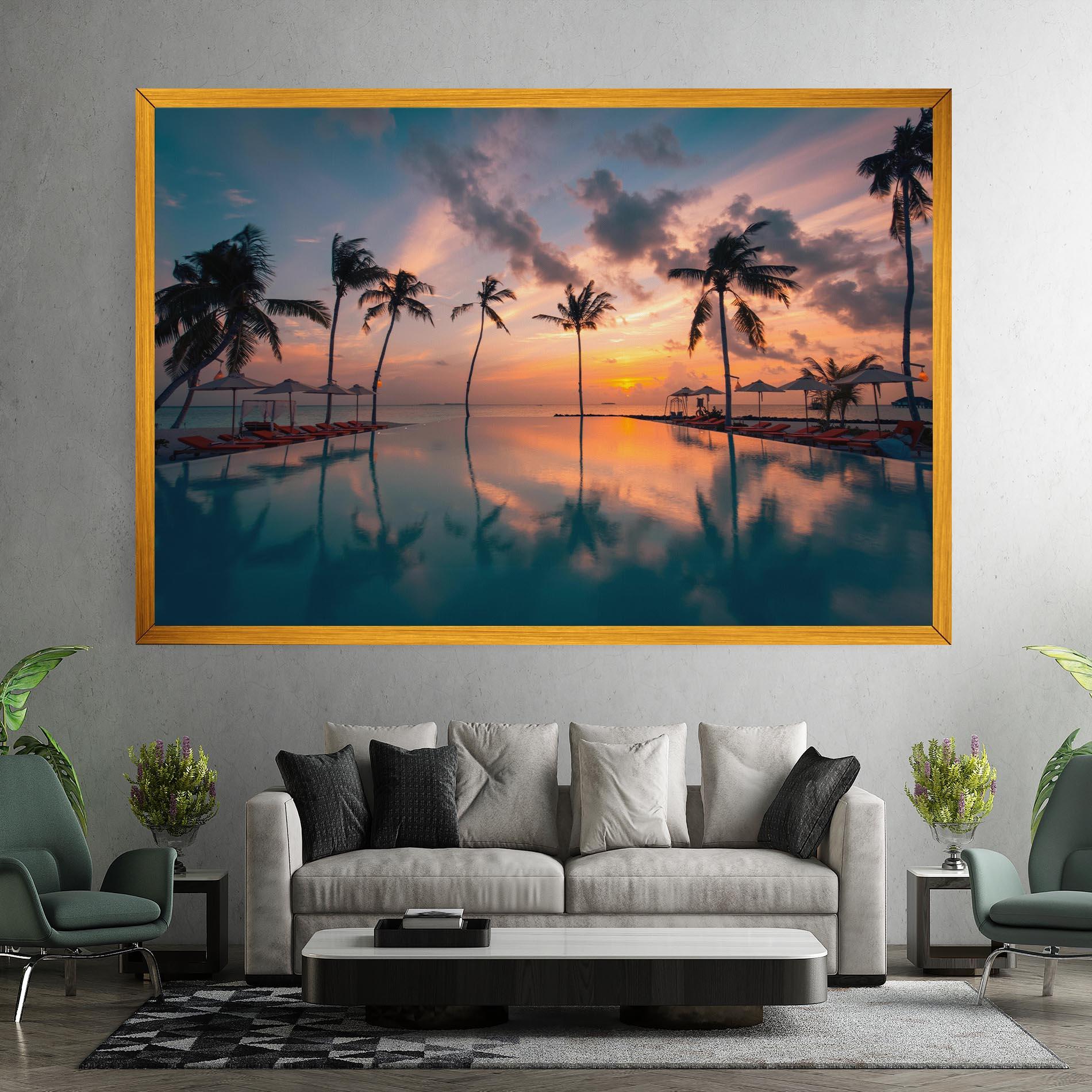 Картина на платно Tropical Beach mockup 7