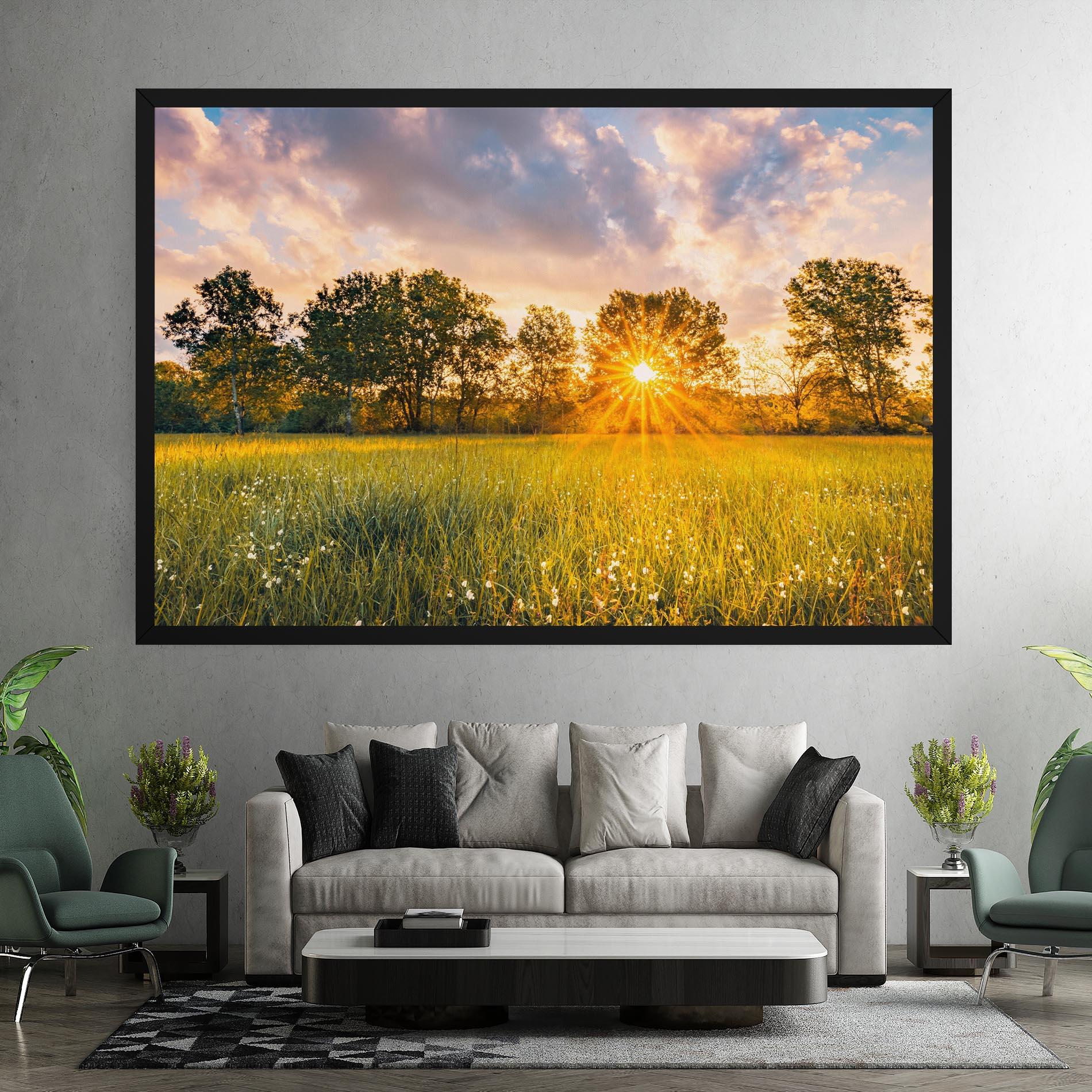 Картина на платно Blossoming Meadow mockup 7