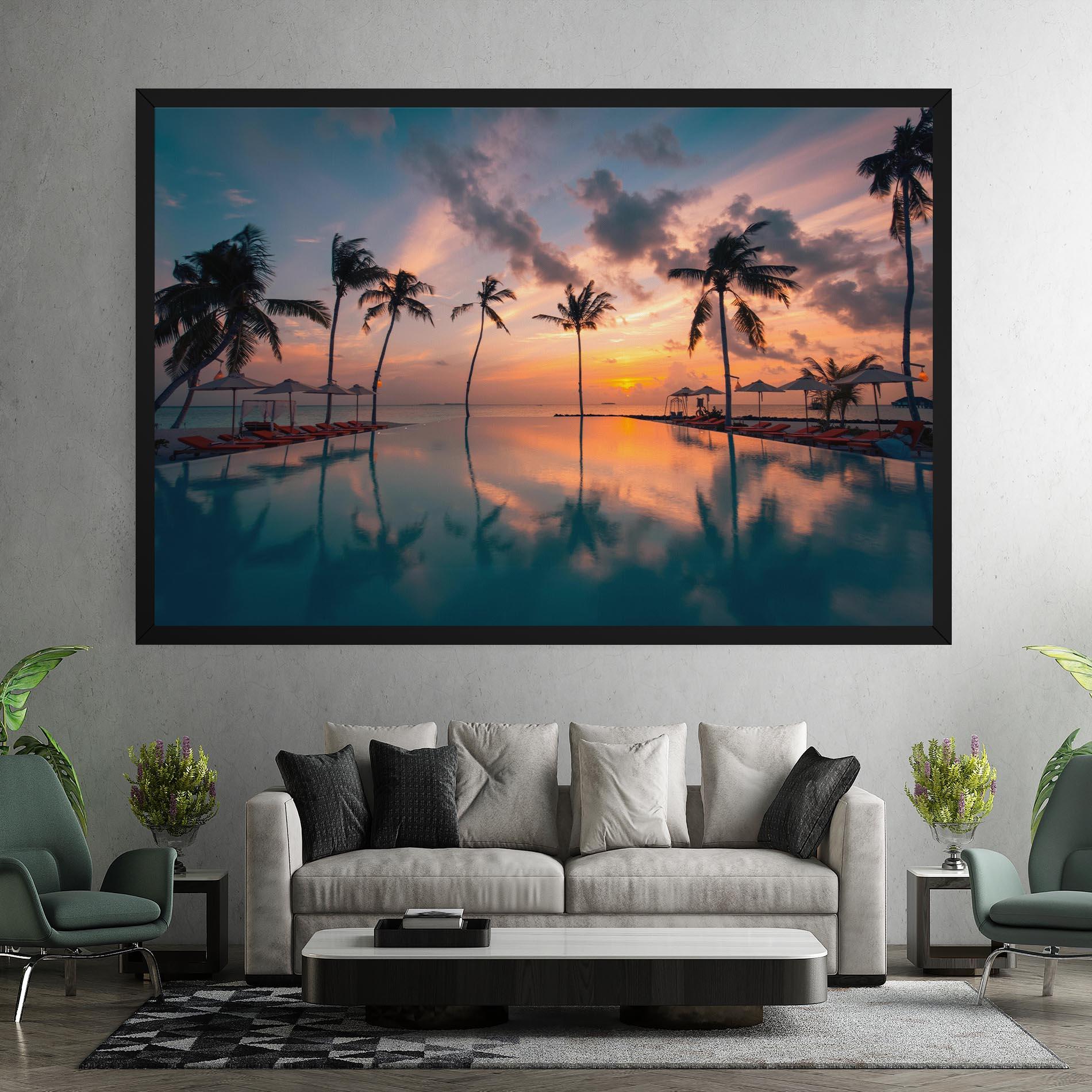 Картина на платно Tropical Beach mockup 7