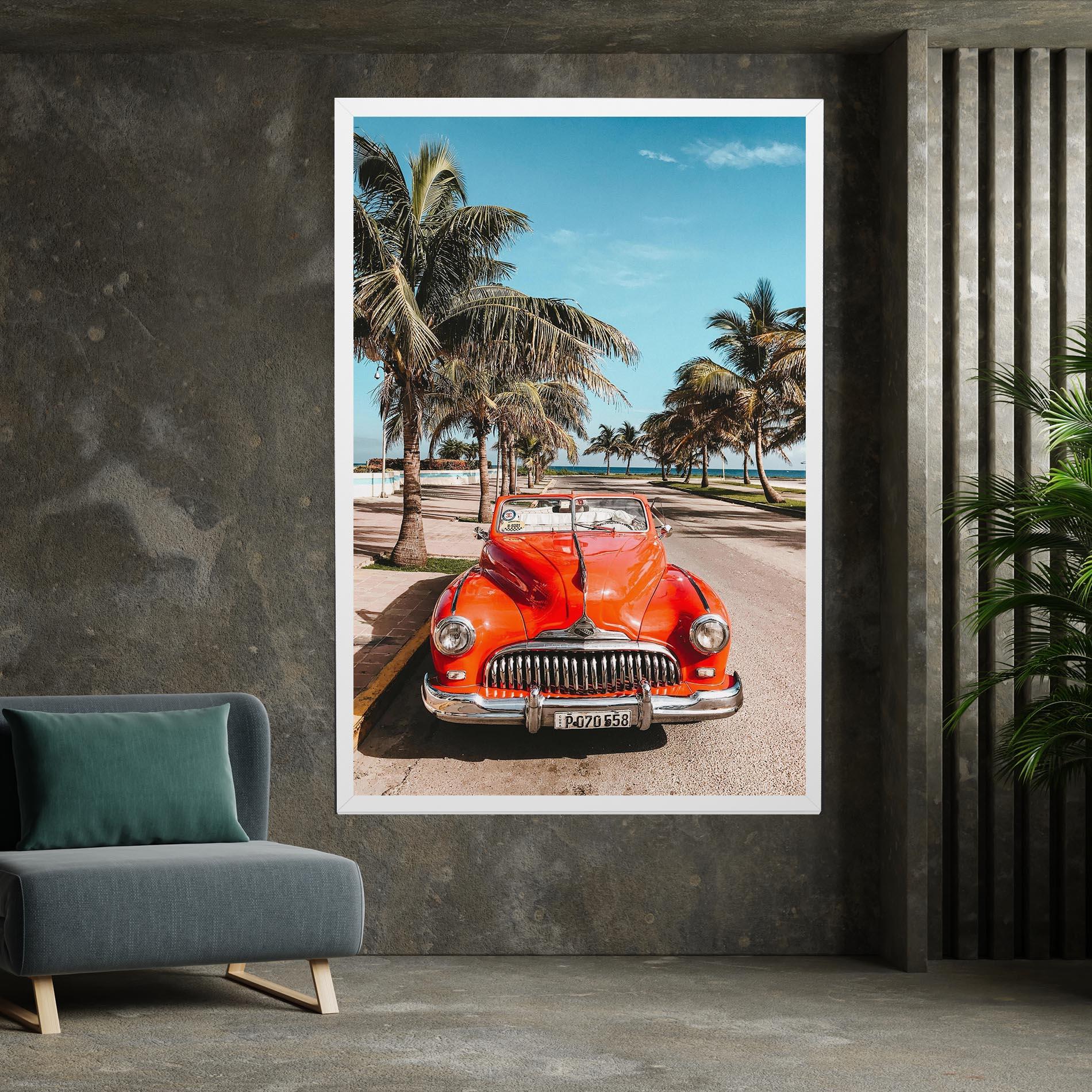 Картина на платно Red Summer Car mockup 7