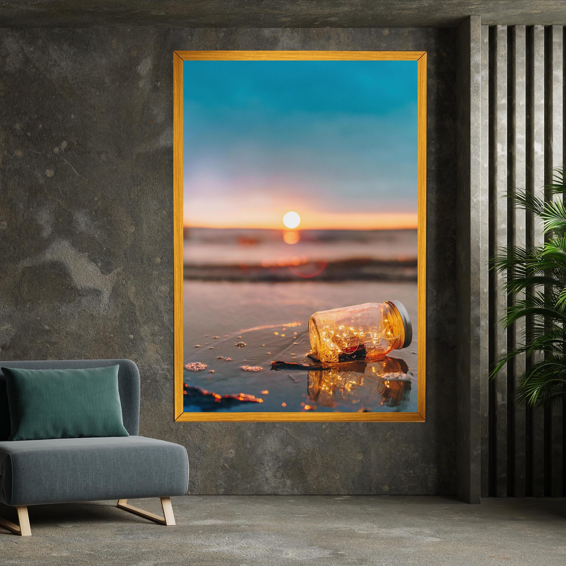 Картина на платно Jar With Lights mockup 7