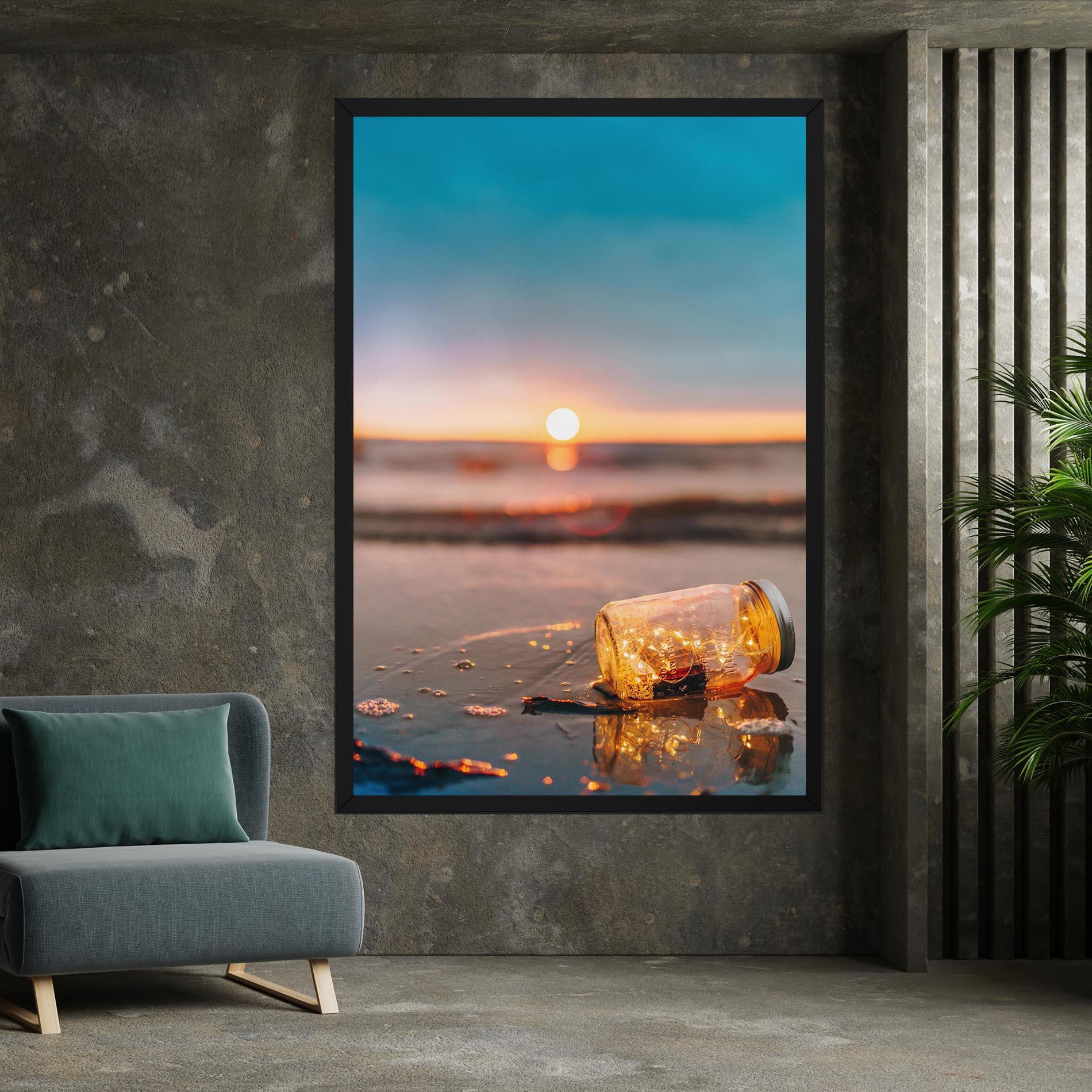 Картина на платно Jar With Lights mockup 7