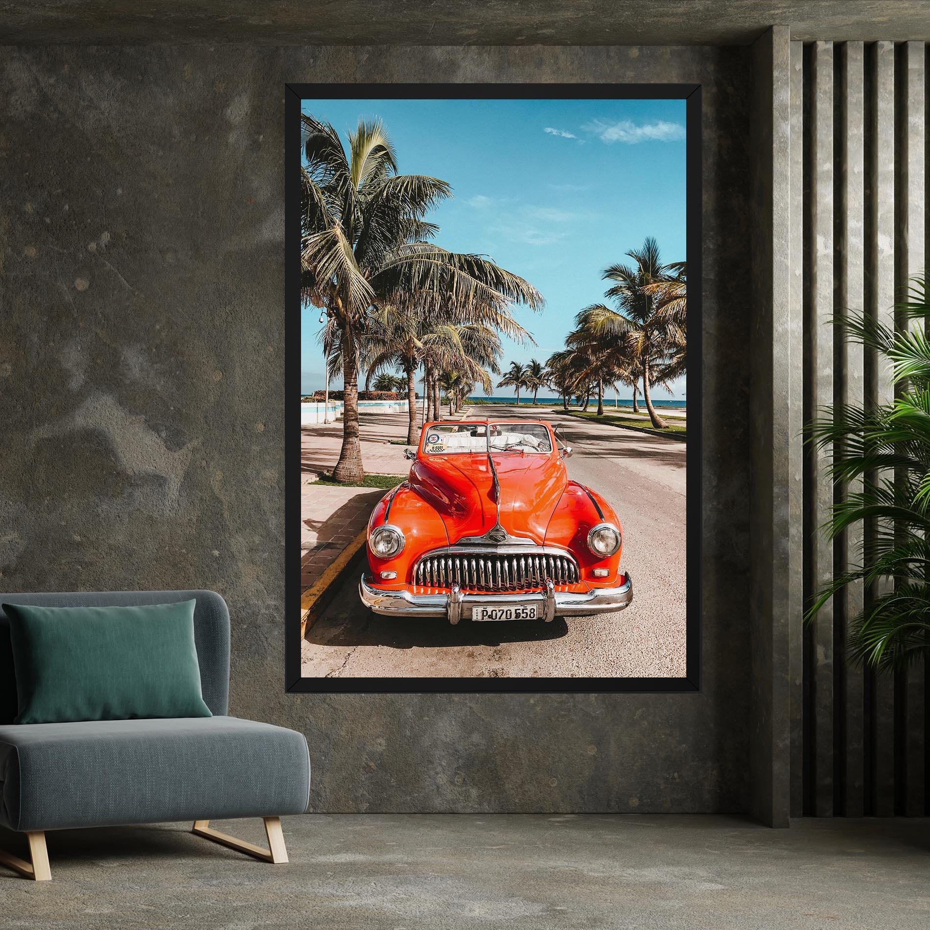 Картина на платно Red Summer Car mockup 7