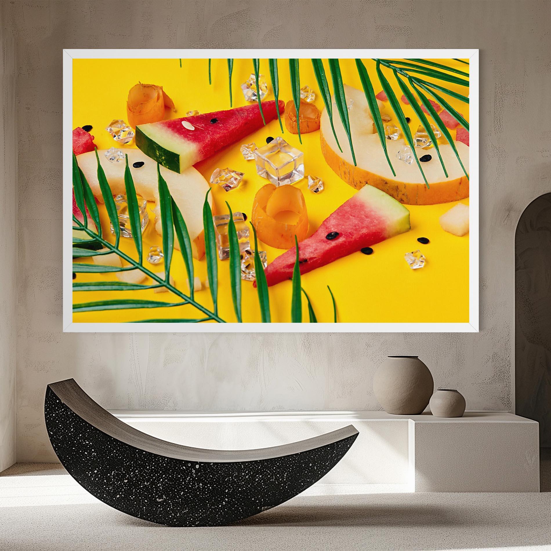 Картина на платно Ice Cubes Fruits mockup 8