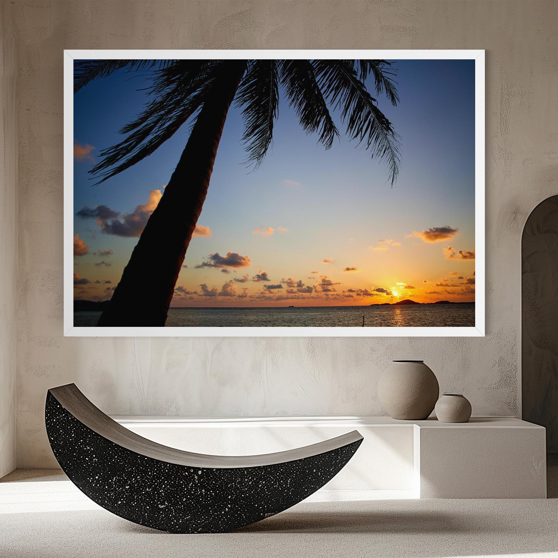 Картина на платно Palm Tree Silhouette mockup 8