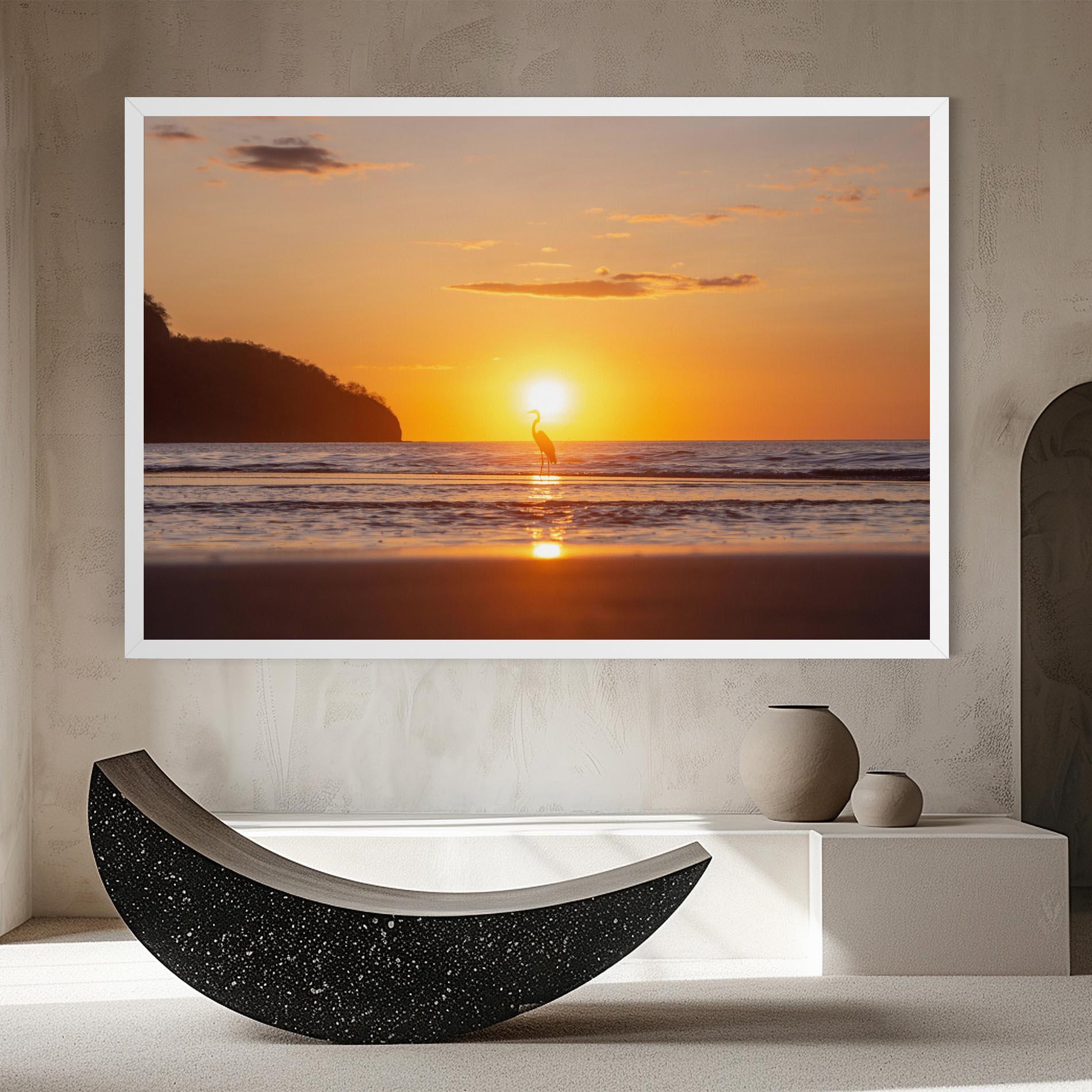 Картина на платно Sunset Bird Silhouette mockup 8