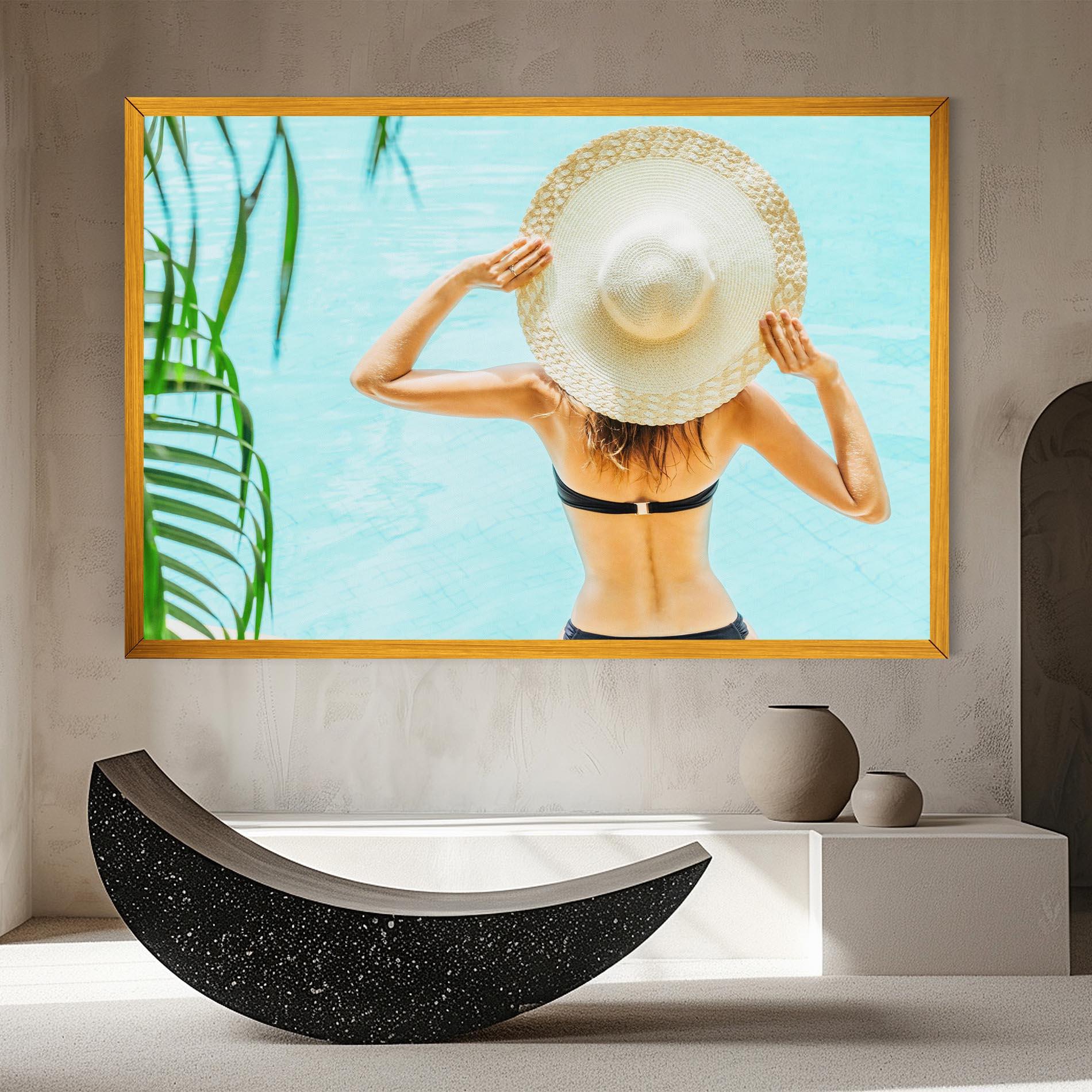 Картина на платно Enjoying Swimming Pool mockup 8