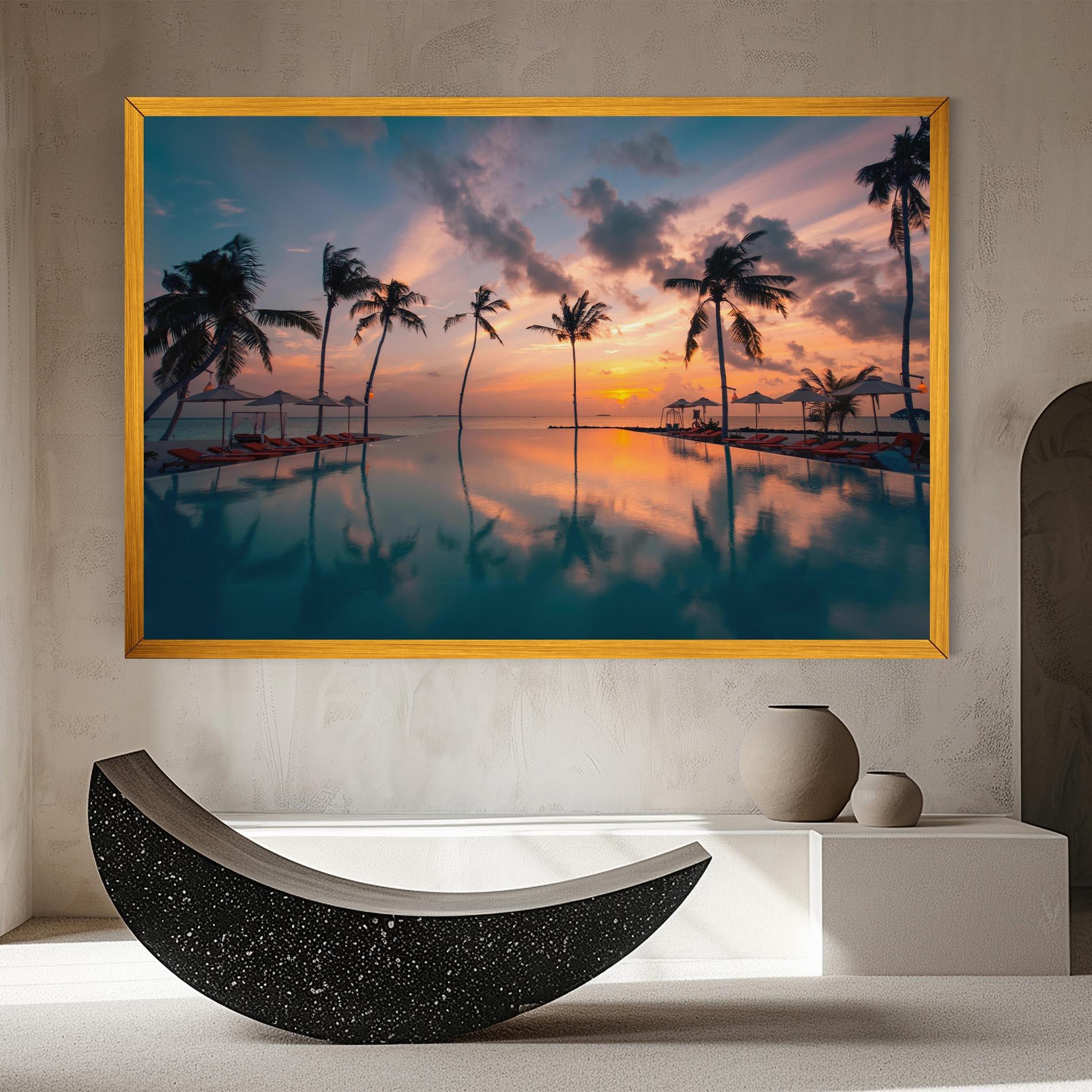Картина на платно Tropical Beach mockup 8