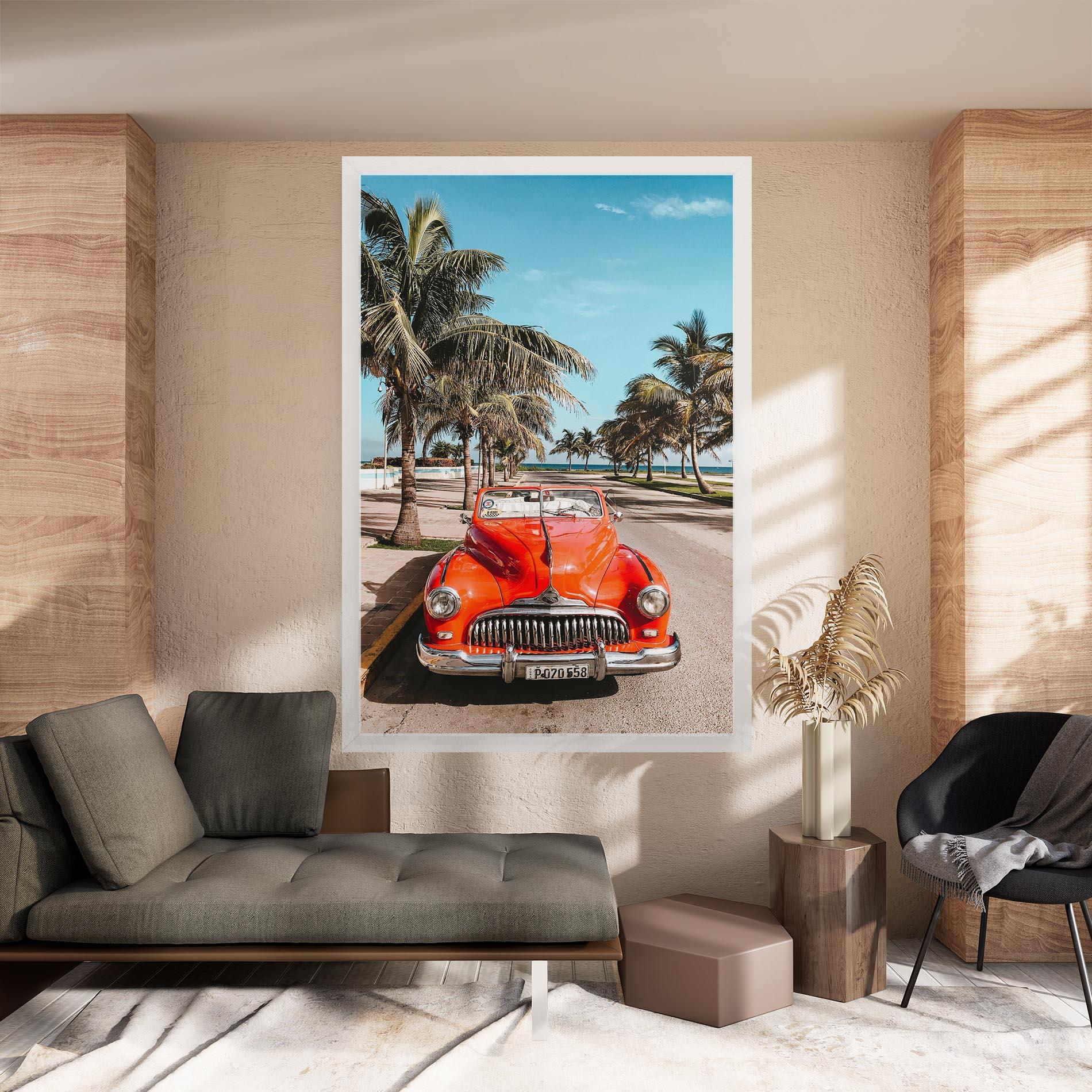 Картина на платно Red Summer Car mockup 8