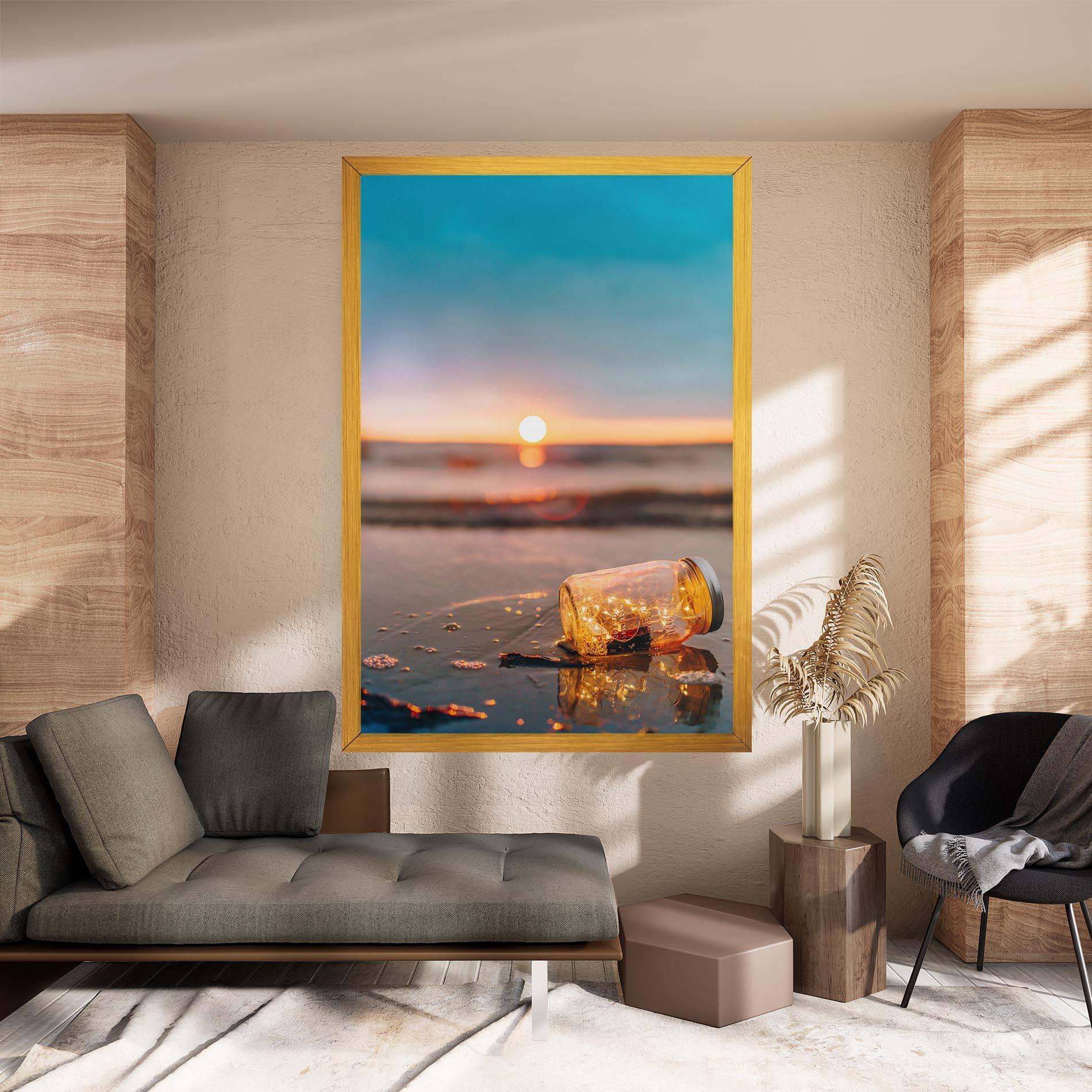 Картина на платно Jar With Lights mockup 8