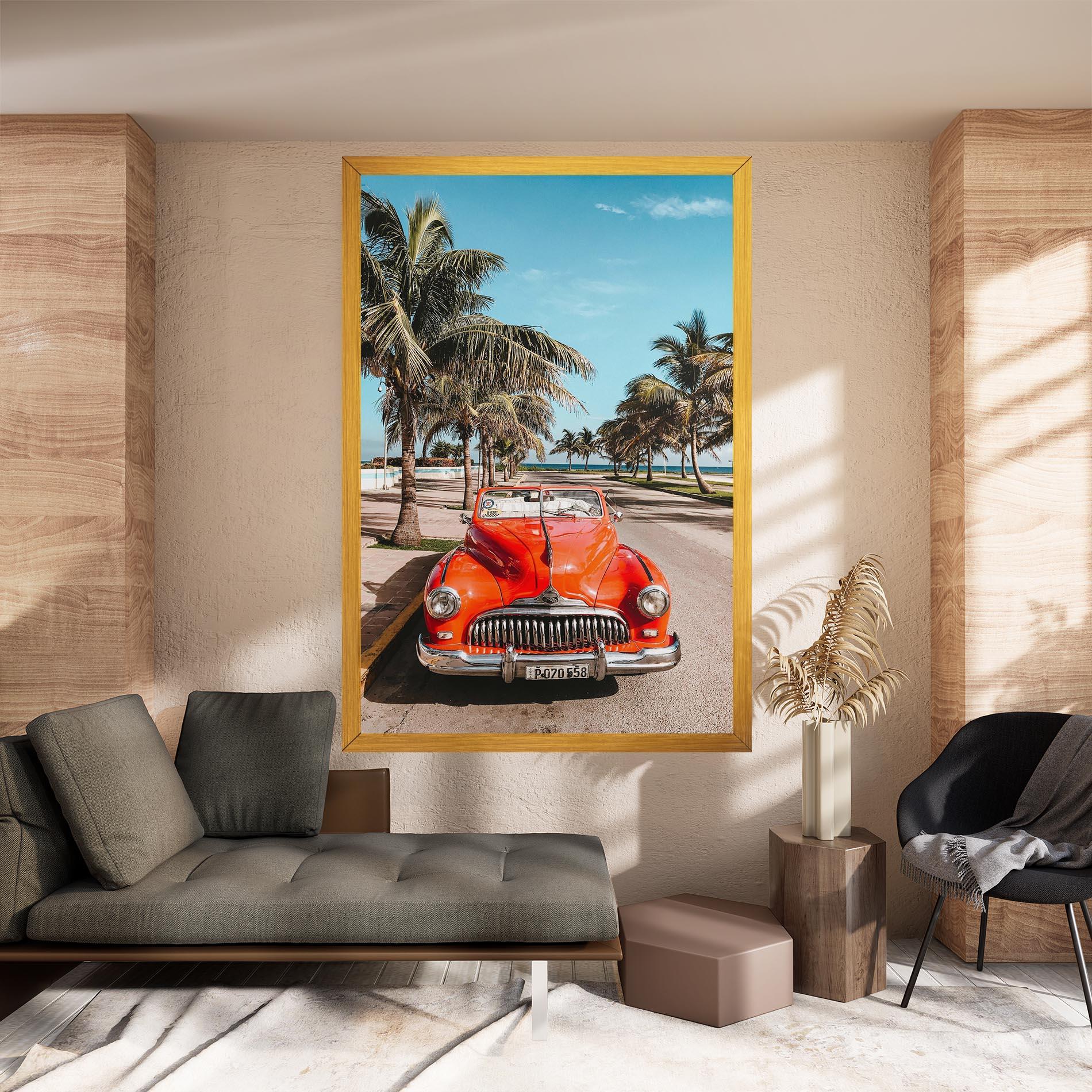 Картина на платно Red Summer Car mockup 8