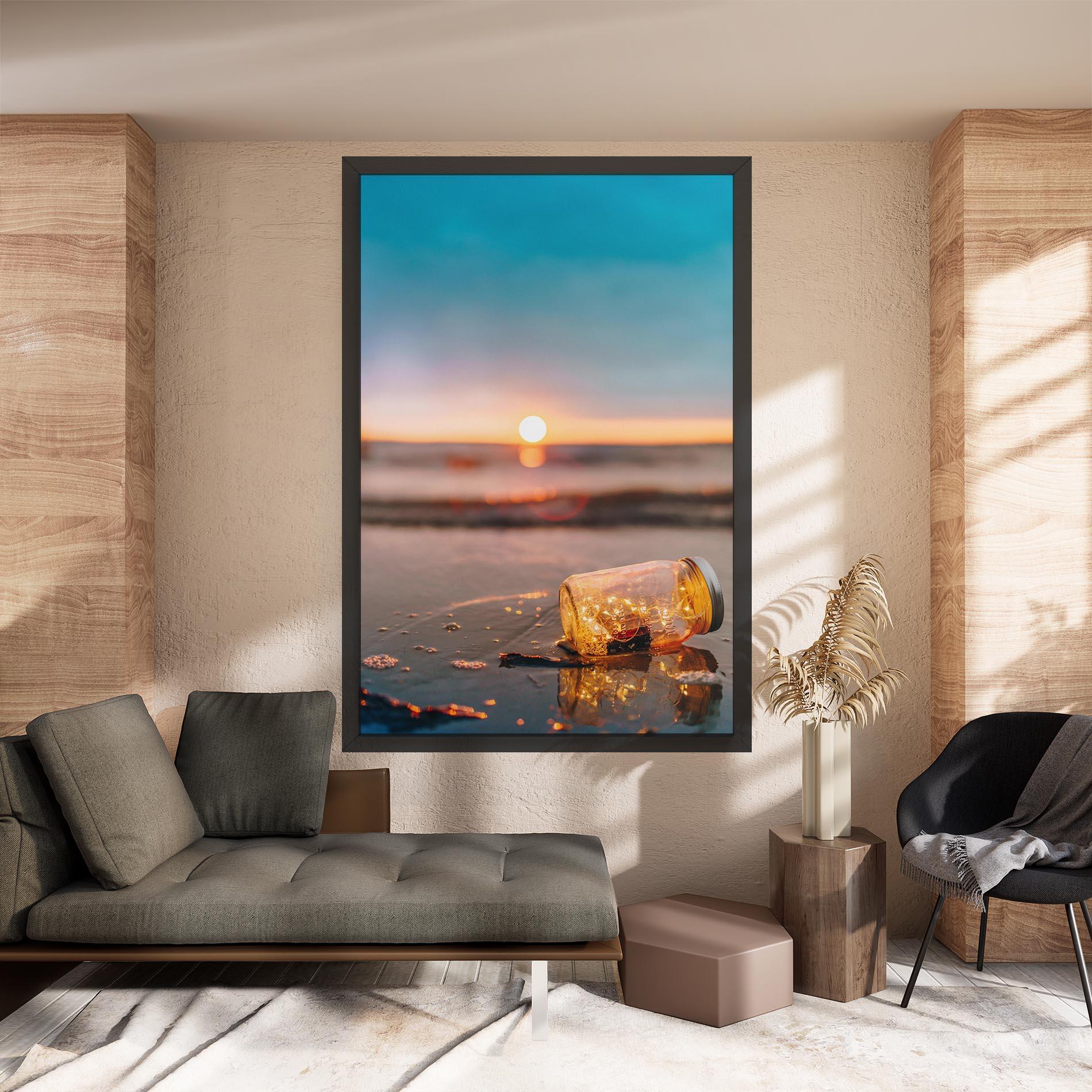 Картина на платно Jar With Lights mockup 8