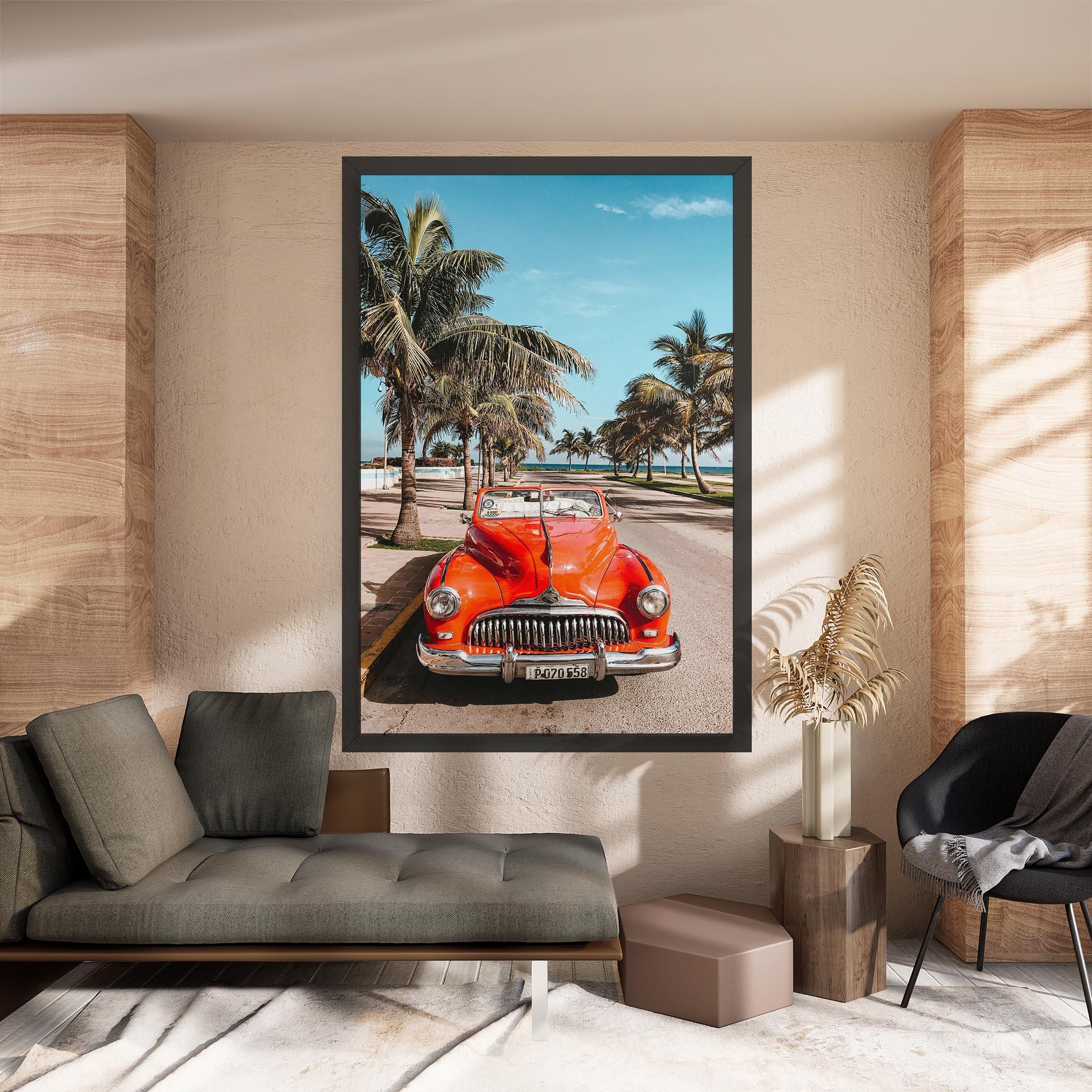 Картина на платно Red Summer Car mockup 8