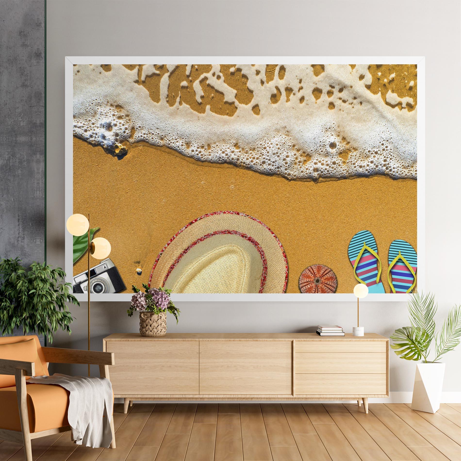 Картина на платно Beach Accessories mockup 9