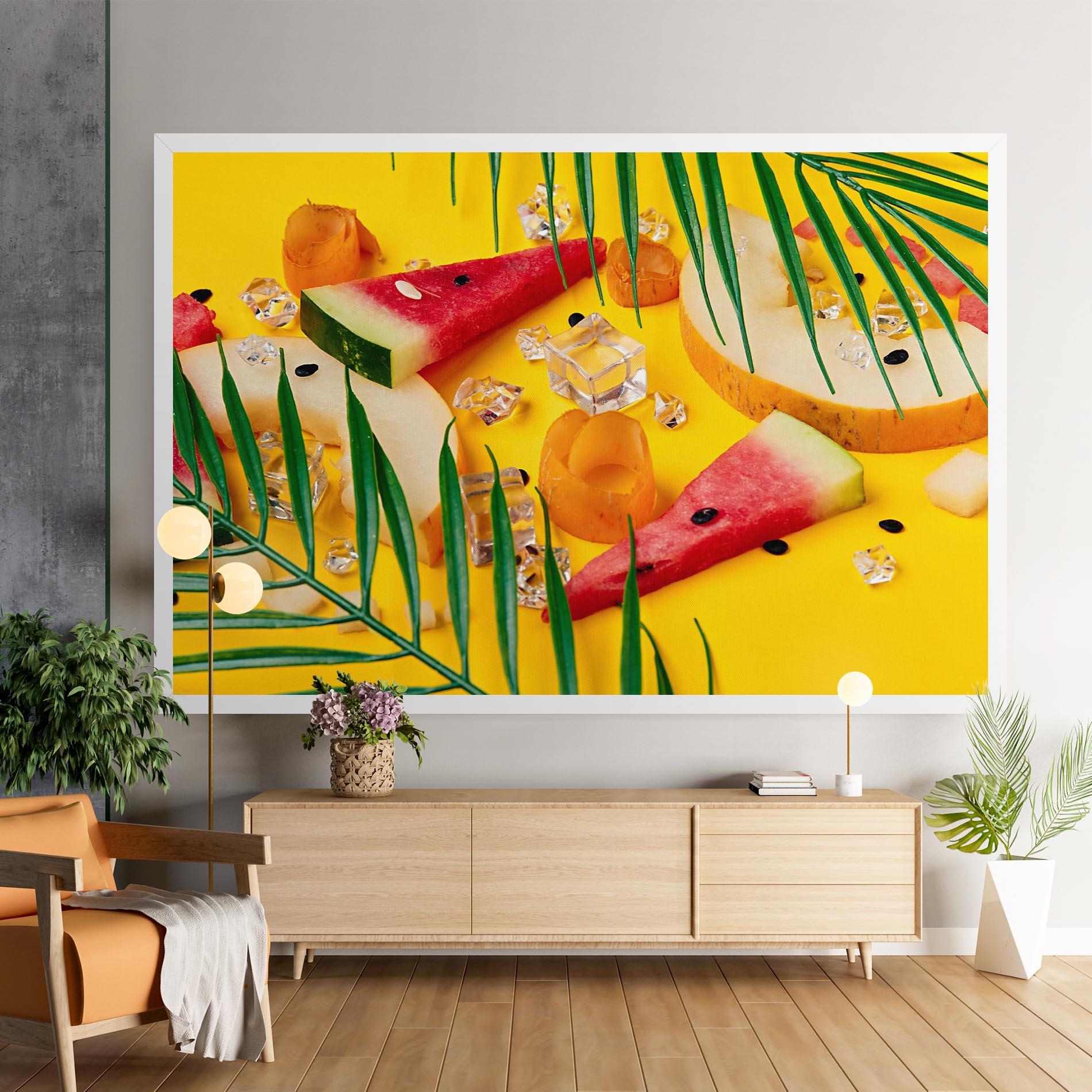 Картина на платно Ice Cubes Fruits mockup 9