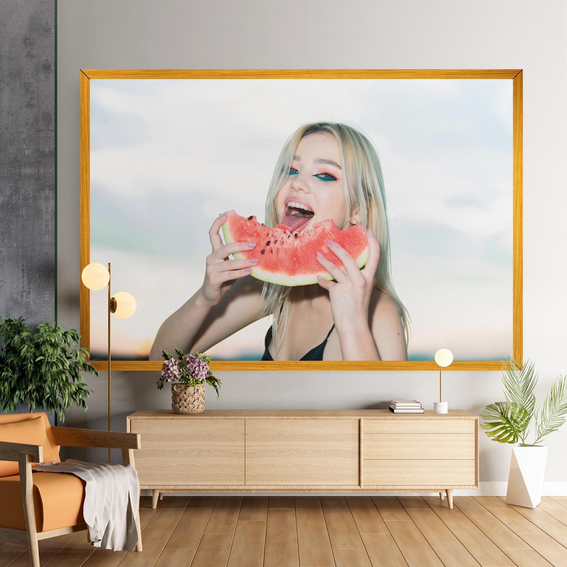 Eating Watermelon mockup 9