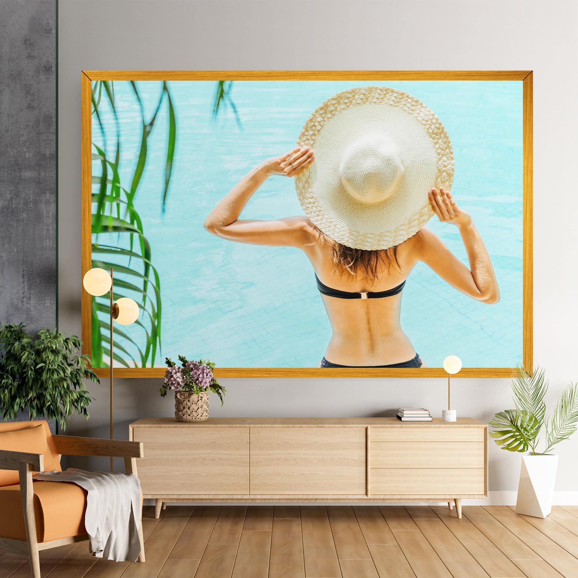 Картина на платно Enjoying Swimming Pool mockup 9