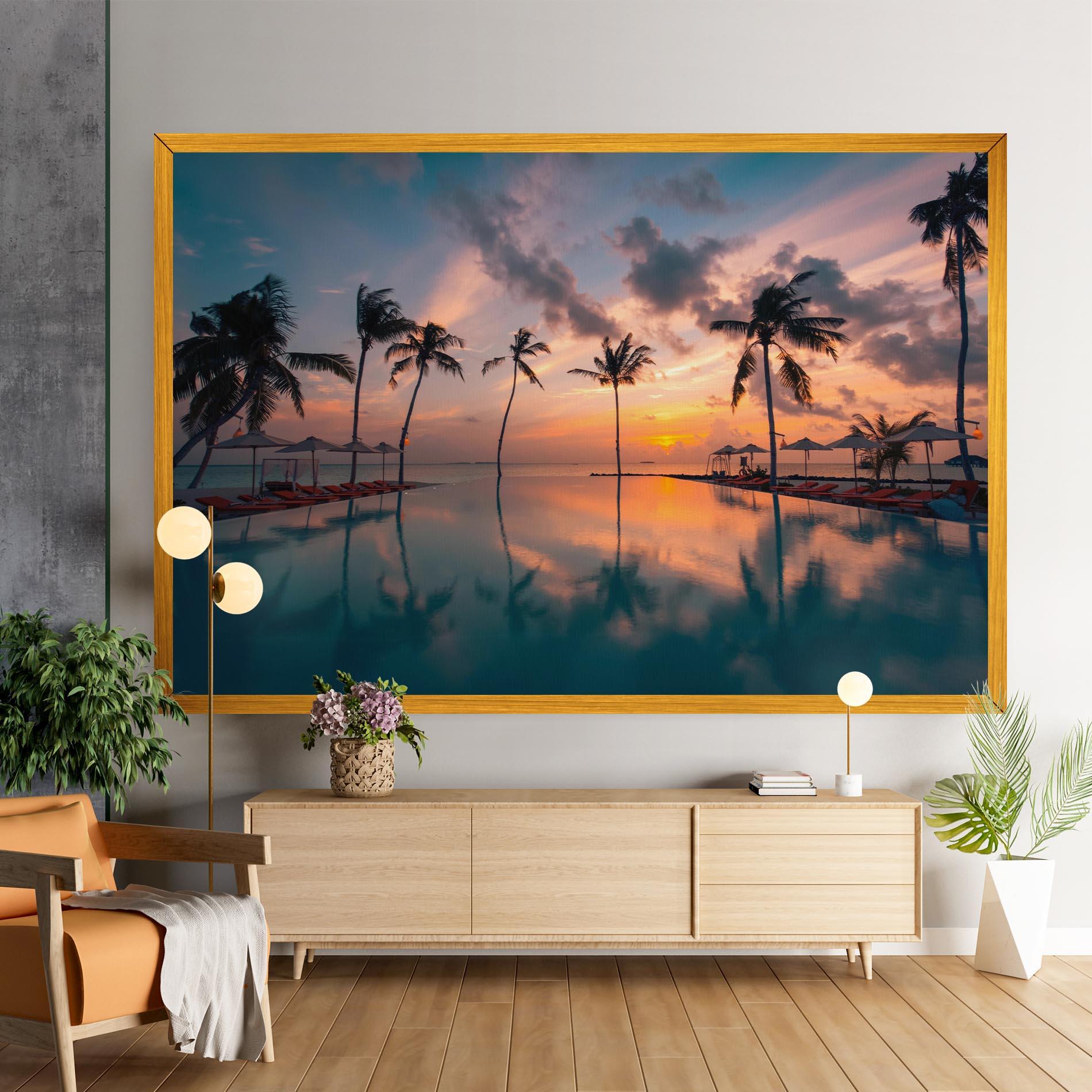 Картина на платно Tropical Beach mockup 9
