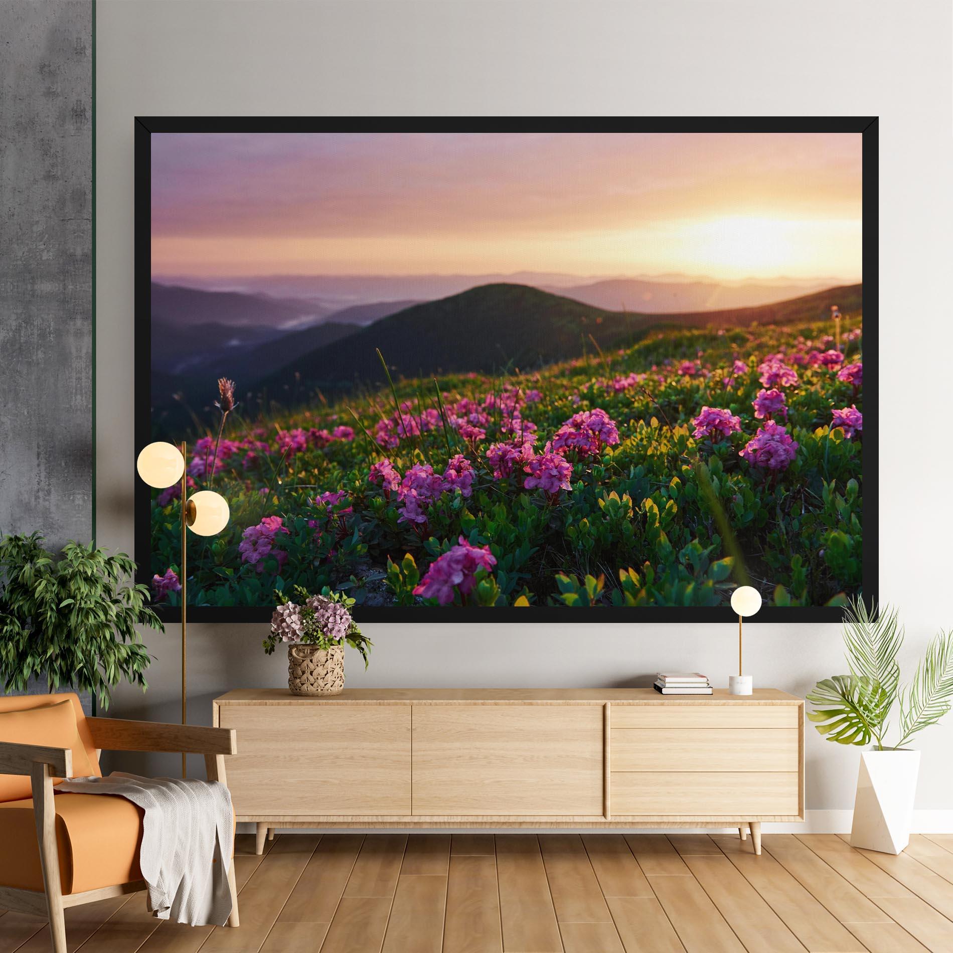 Картина на платно Purple Summer Flowers mockup 9