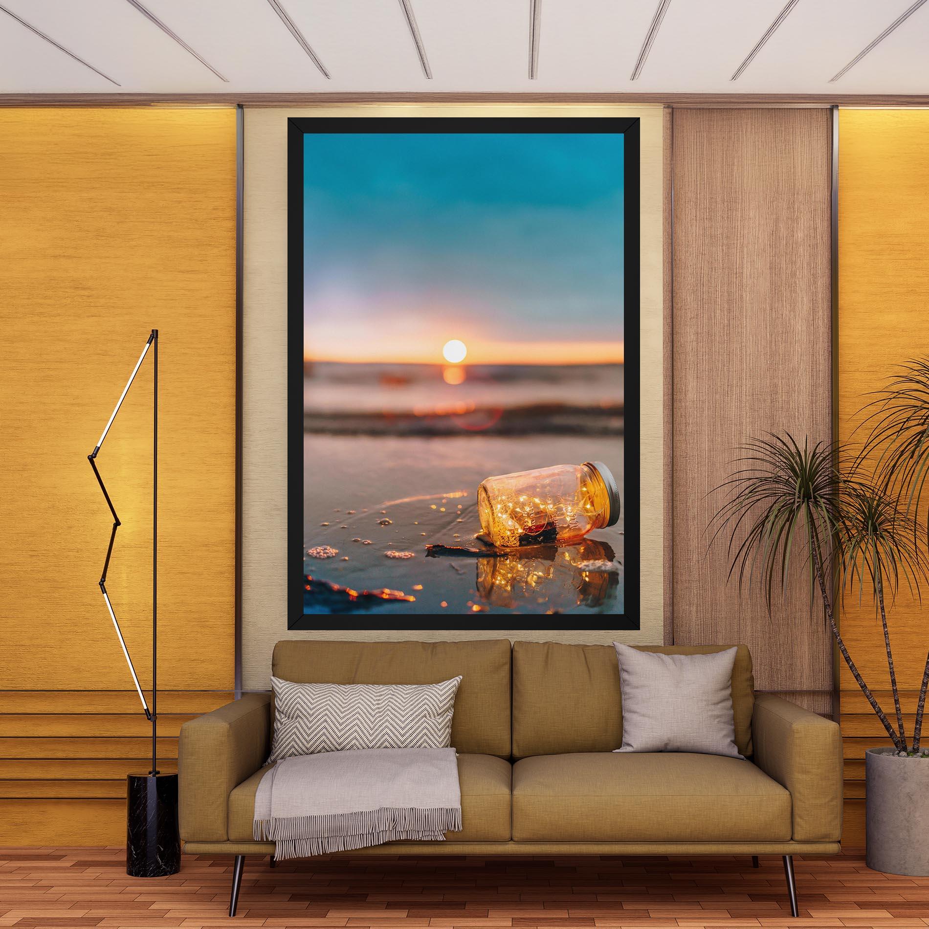 Картина на платно Jar With Lights mockup 9