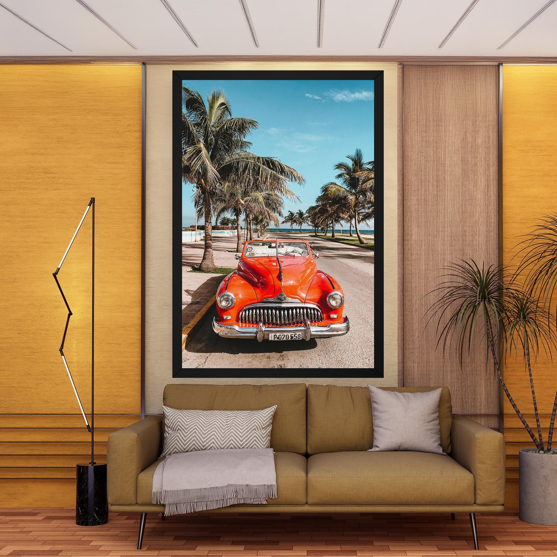Картина на платно Red Summer Car mockup 9