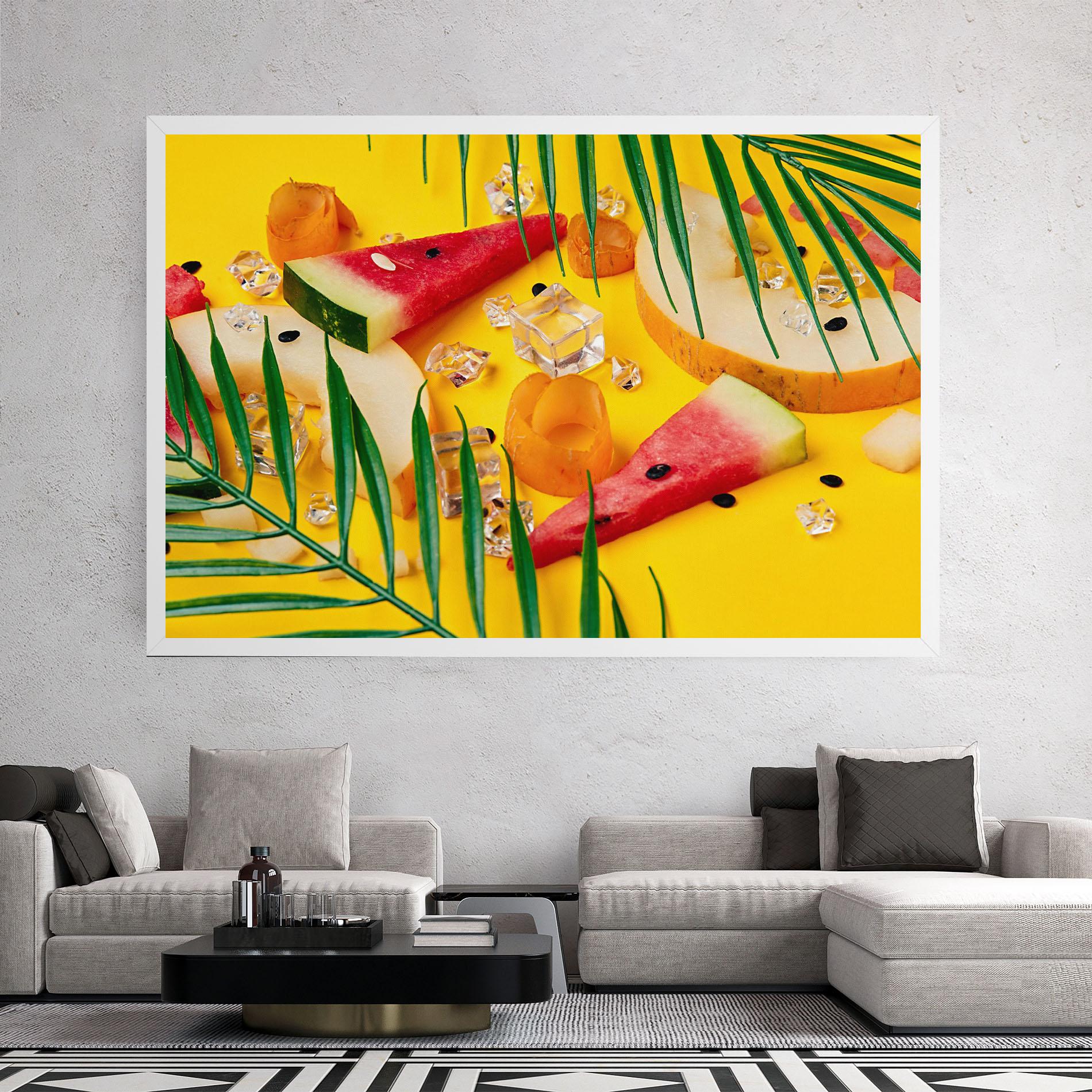 Картина на платно Ice Cubes Fruits mockup 2