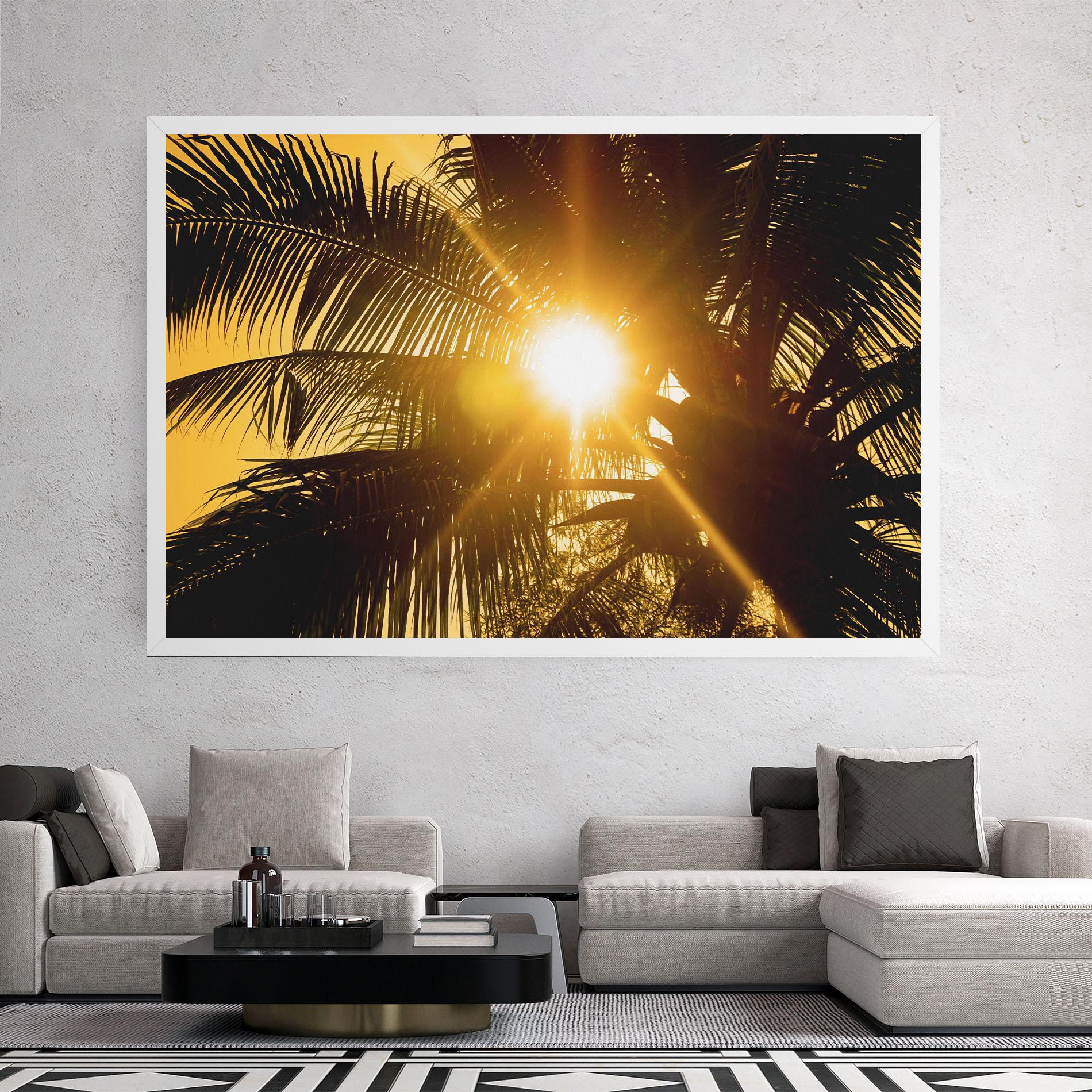 Картина на платно Palm Trees Sun mockup 2
