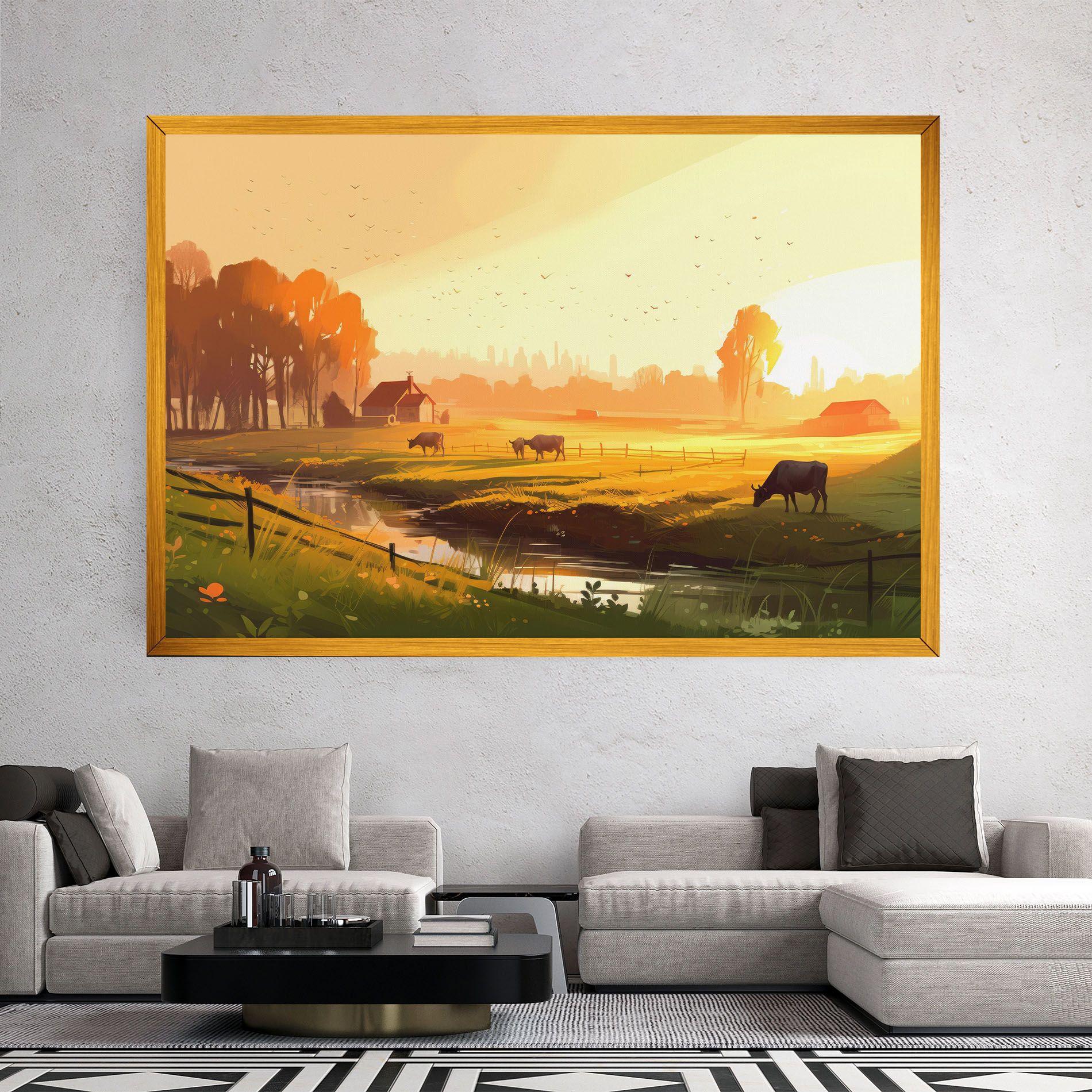 Sunlight Cows mockup 2