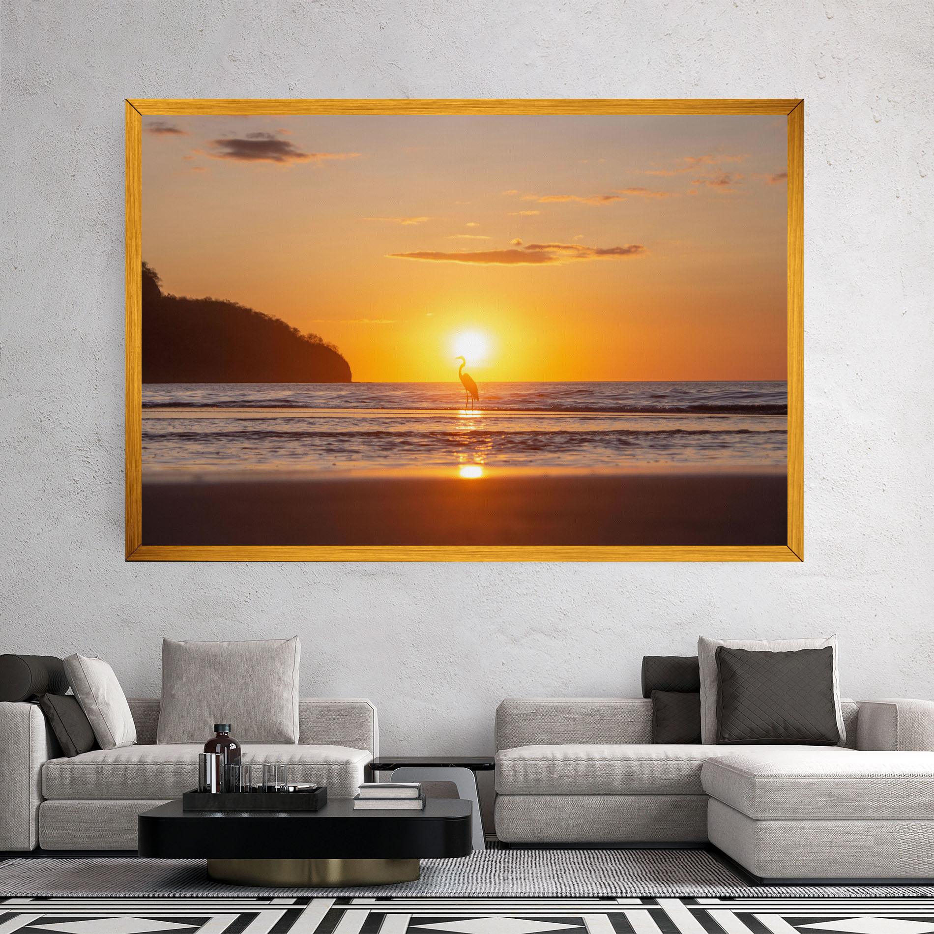 Картина на платно Sunset Bird Silhouette mockup 2