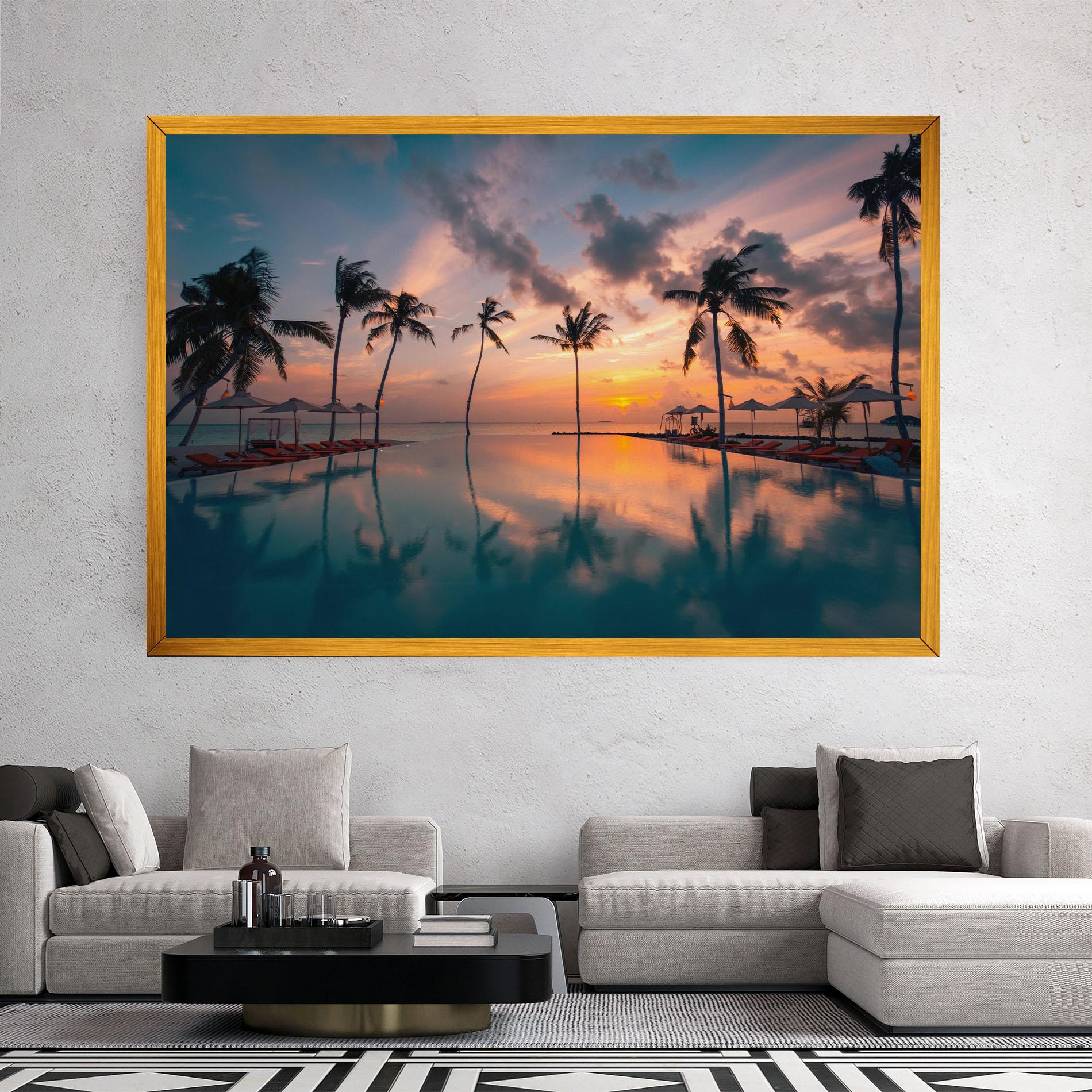 Картина на платно Tropical Beach mockup 2