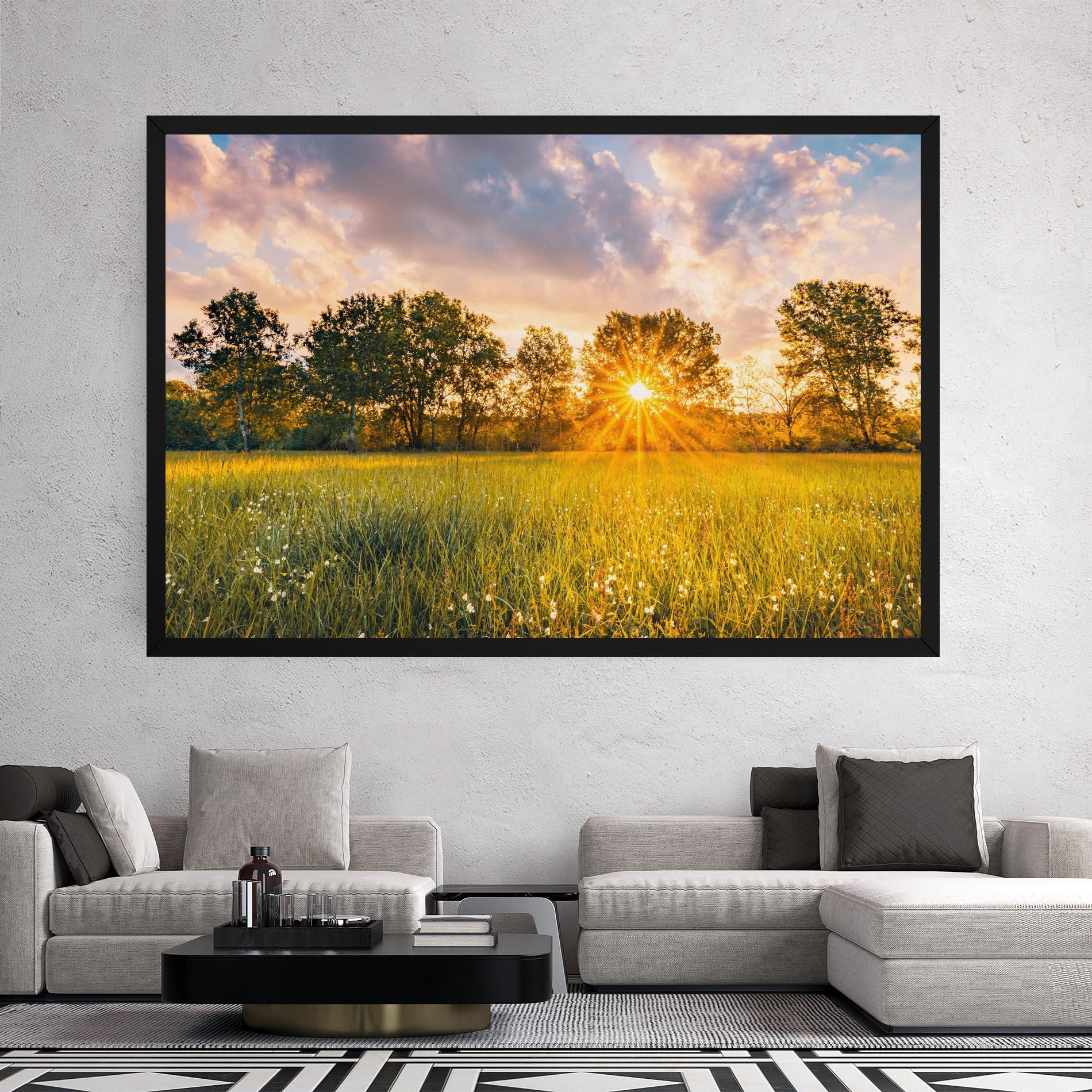 Картина на платно Blossoming Meadow mockup 2