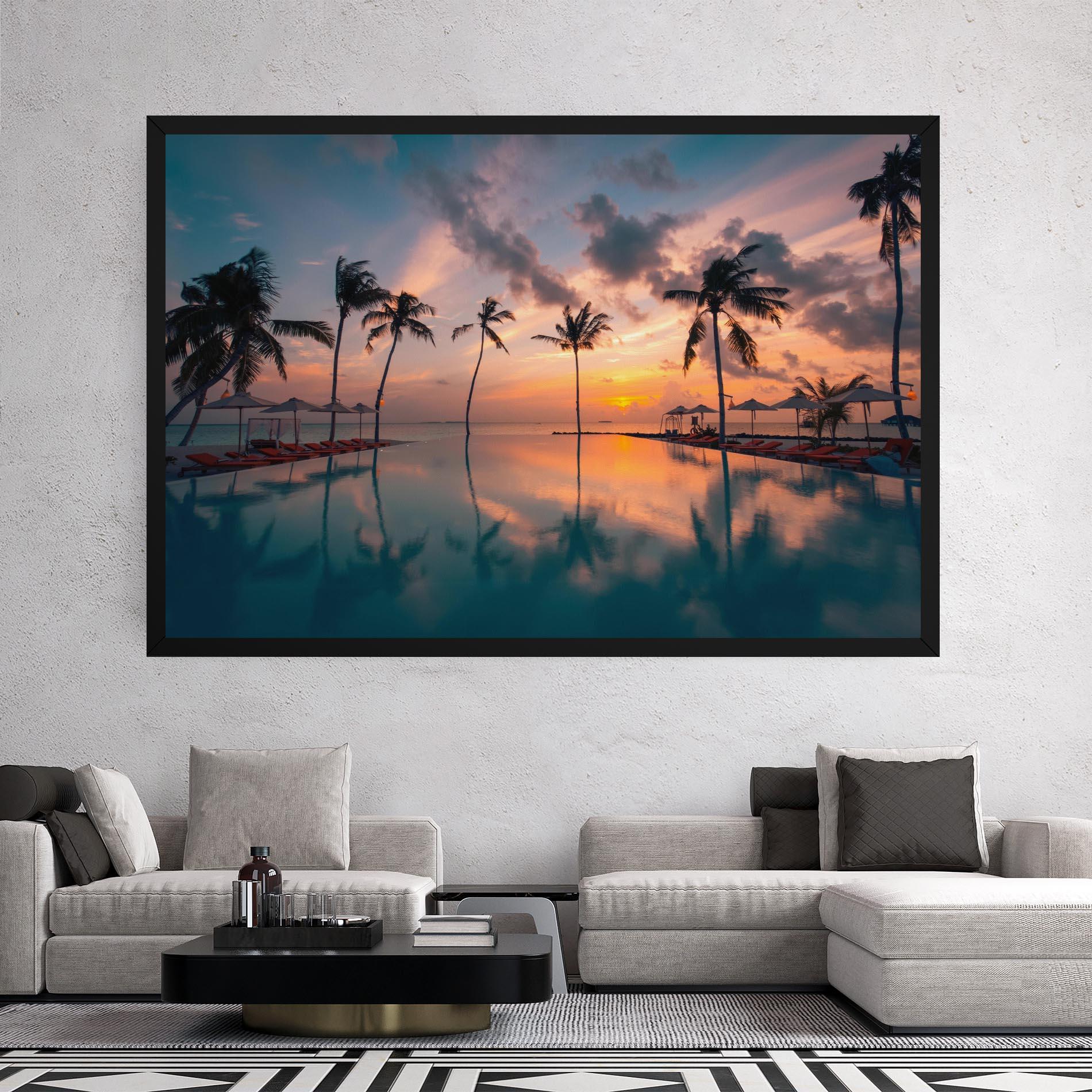 Картина на платно Tropical Beach mockup 2