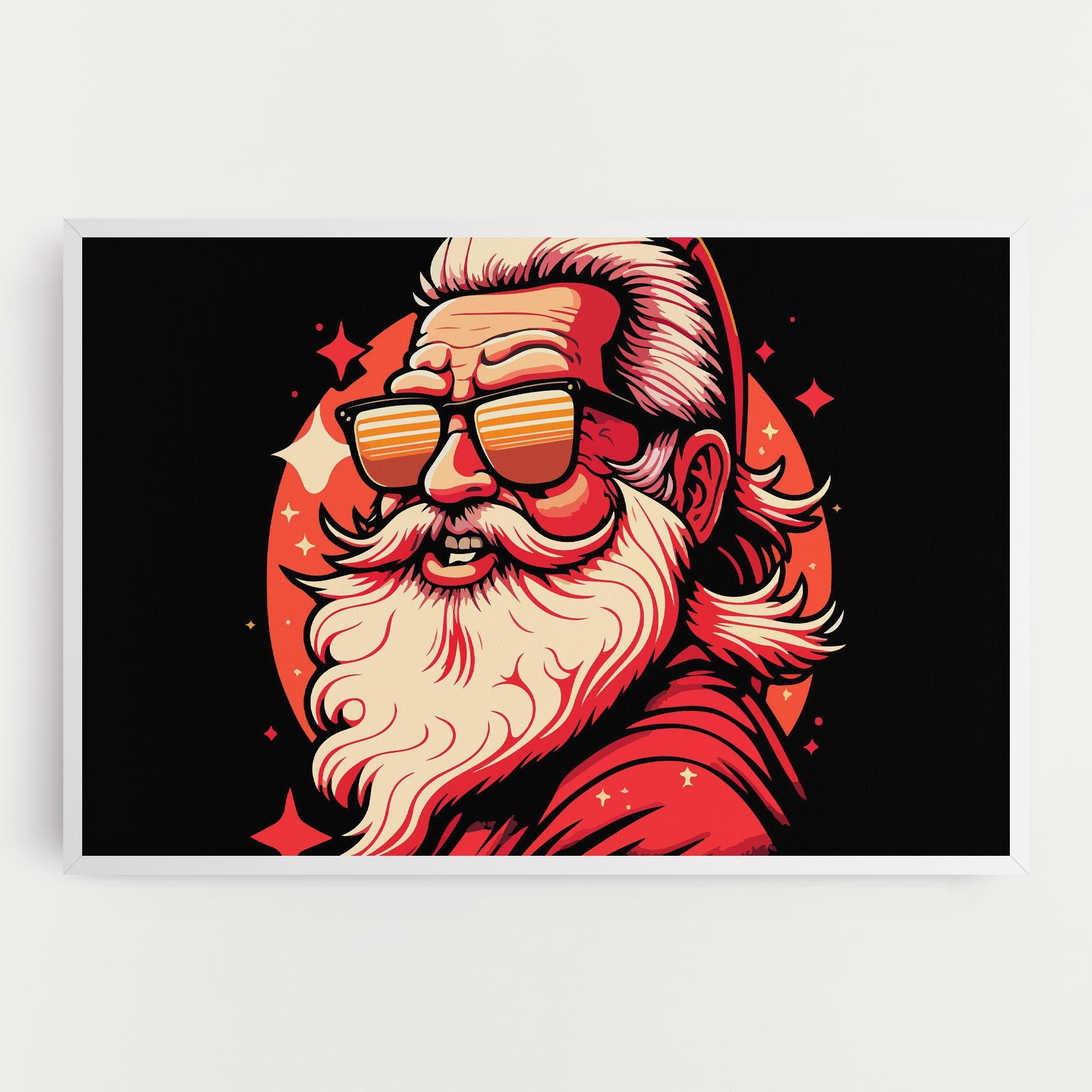 Картина на платно Glasses Santa mockup 0