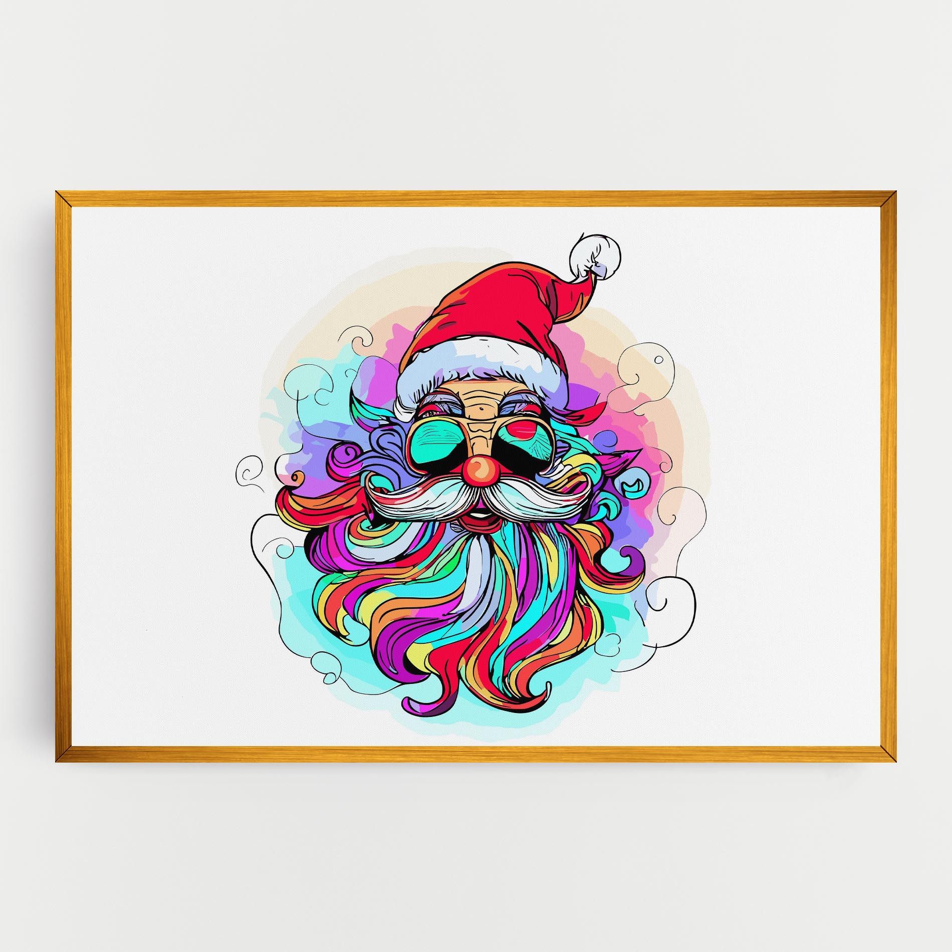 Colorful Santa mockup 0