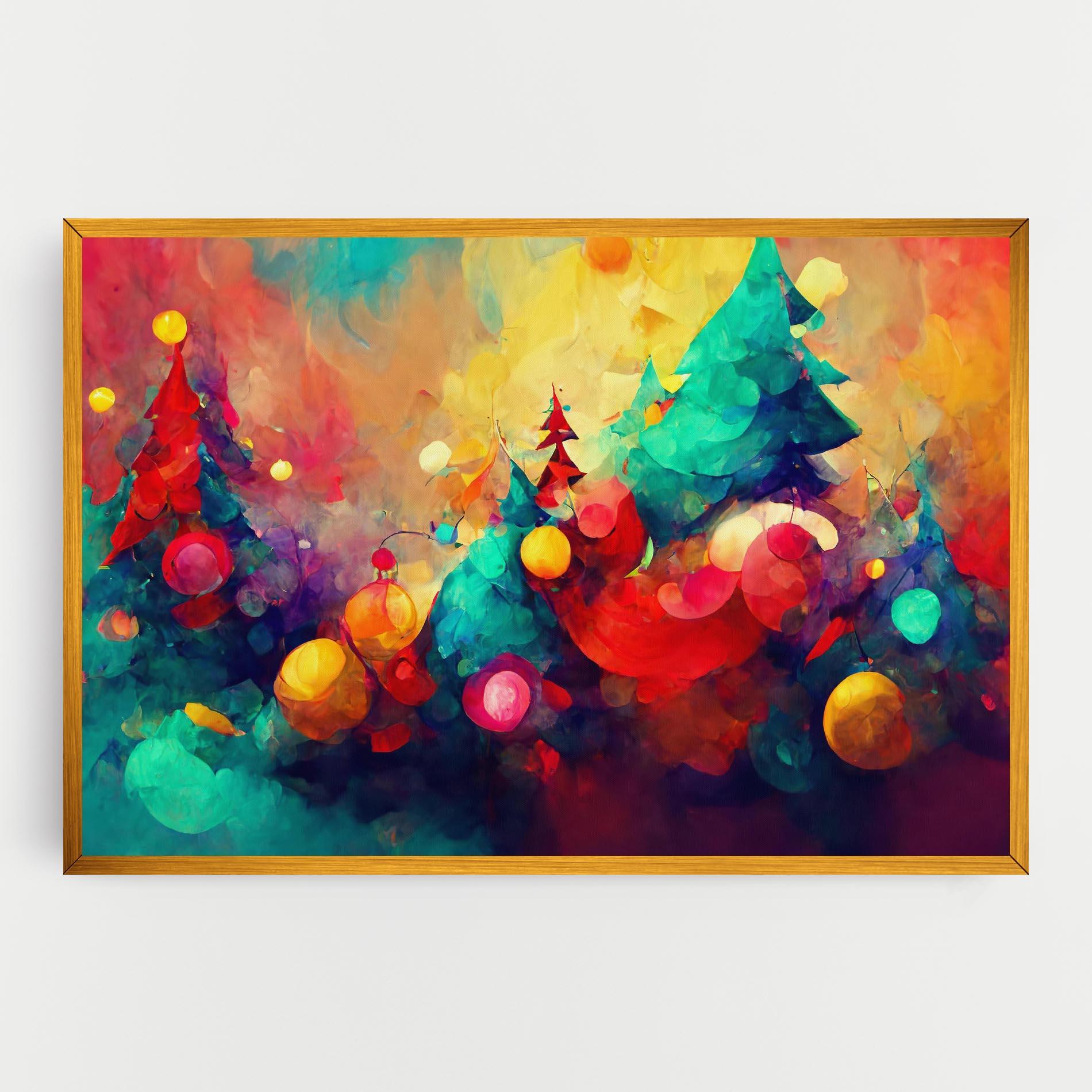 Картина на платно Colorfull Winter mockup 0