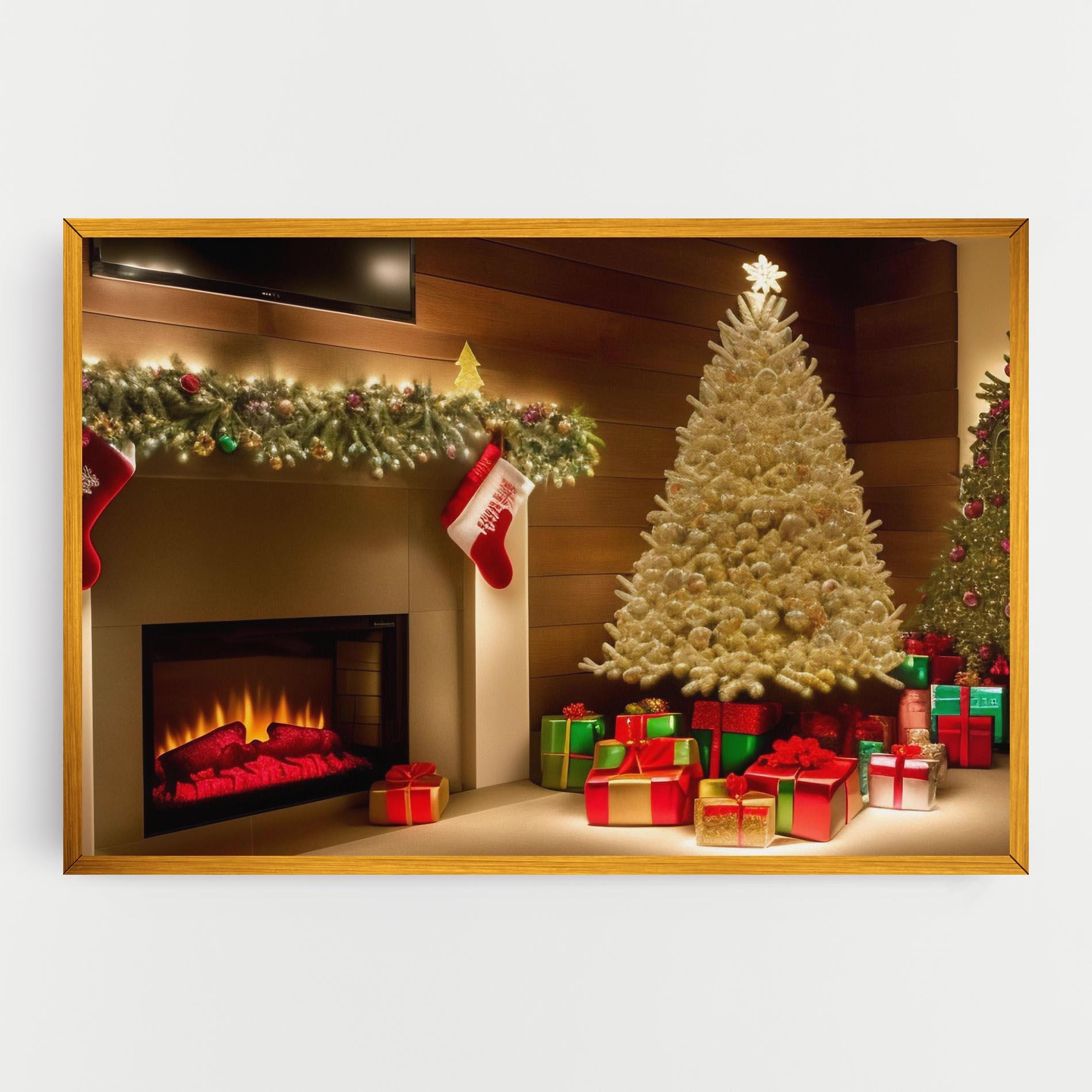 Картина на платно Decorated Christmas Tree mockup 0