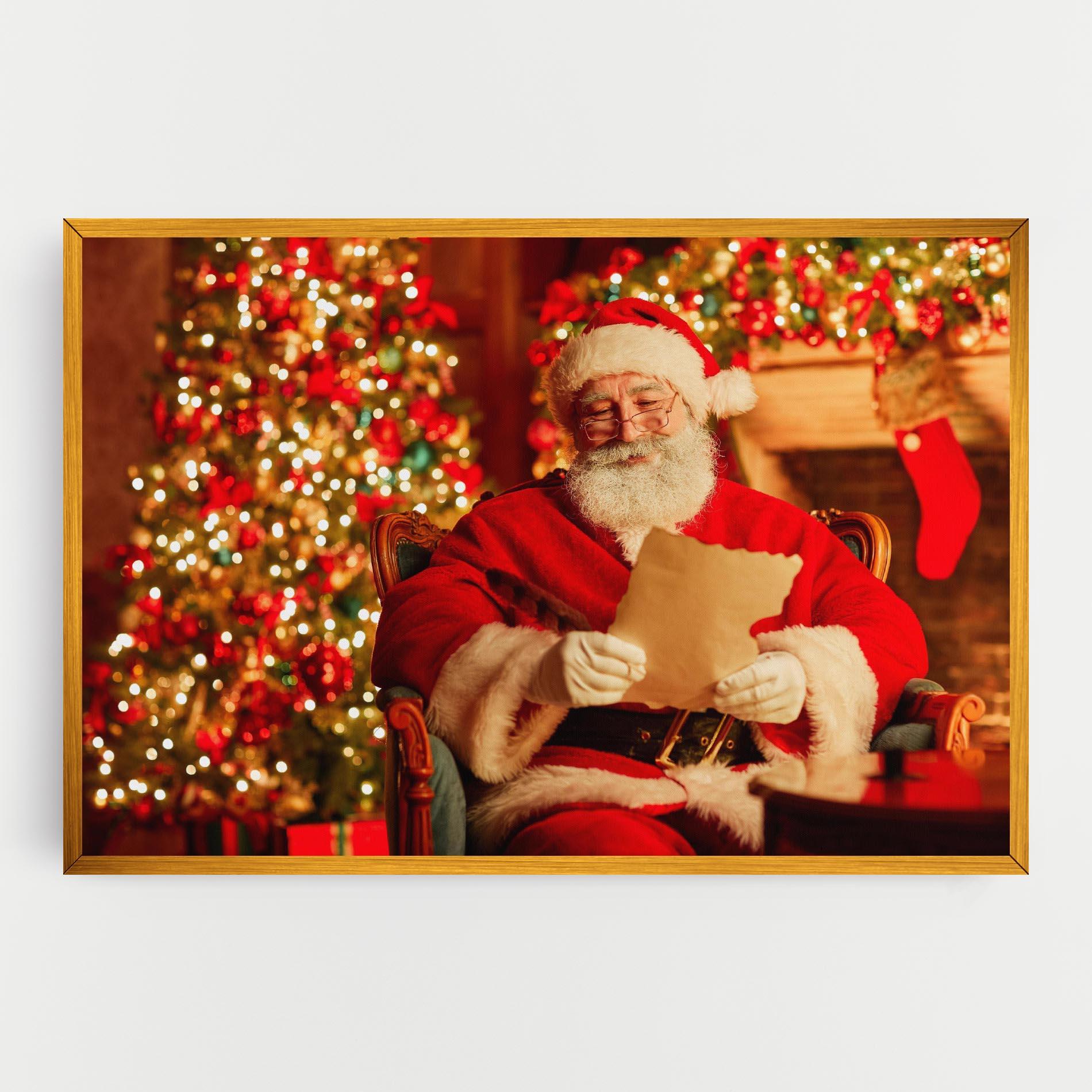 Картина на платно Reading Christmas Letter mockup 0