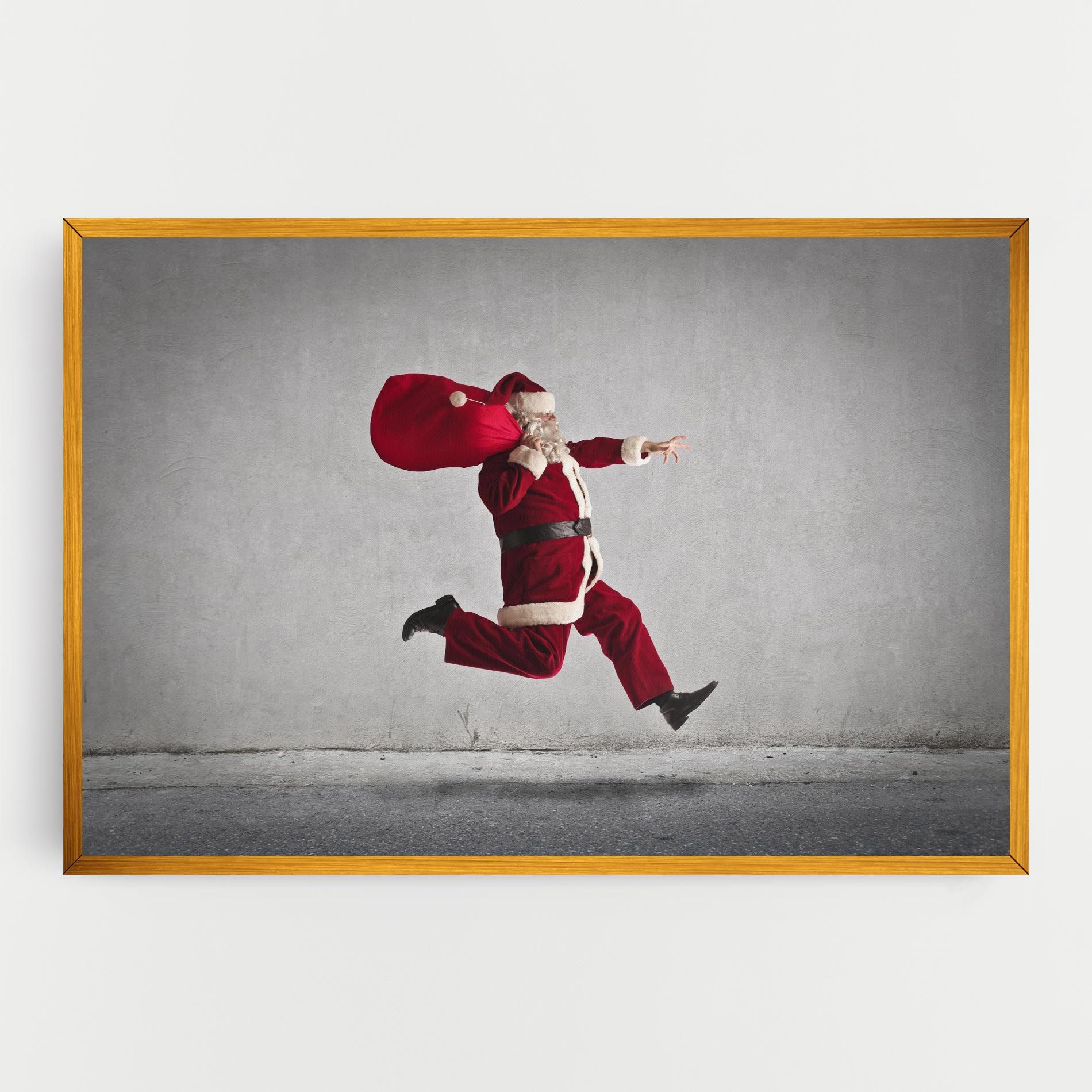 Santa Claus Jumping mockup 0