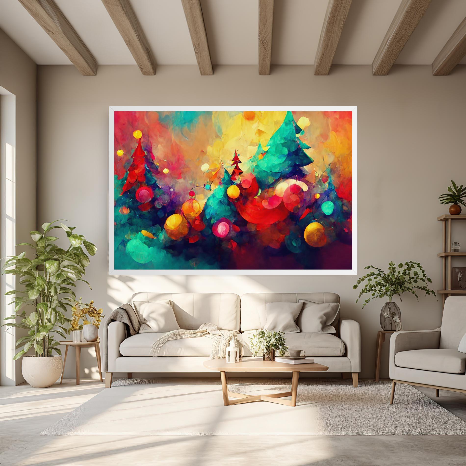 Картина на платно Colorfull Winter mockup 6