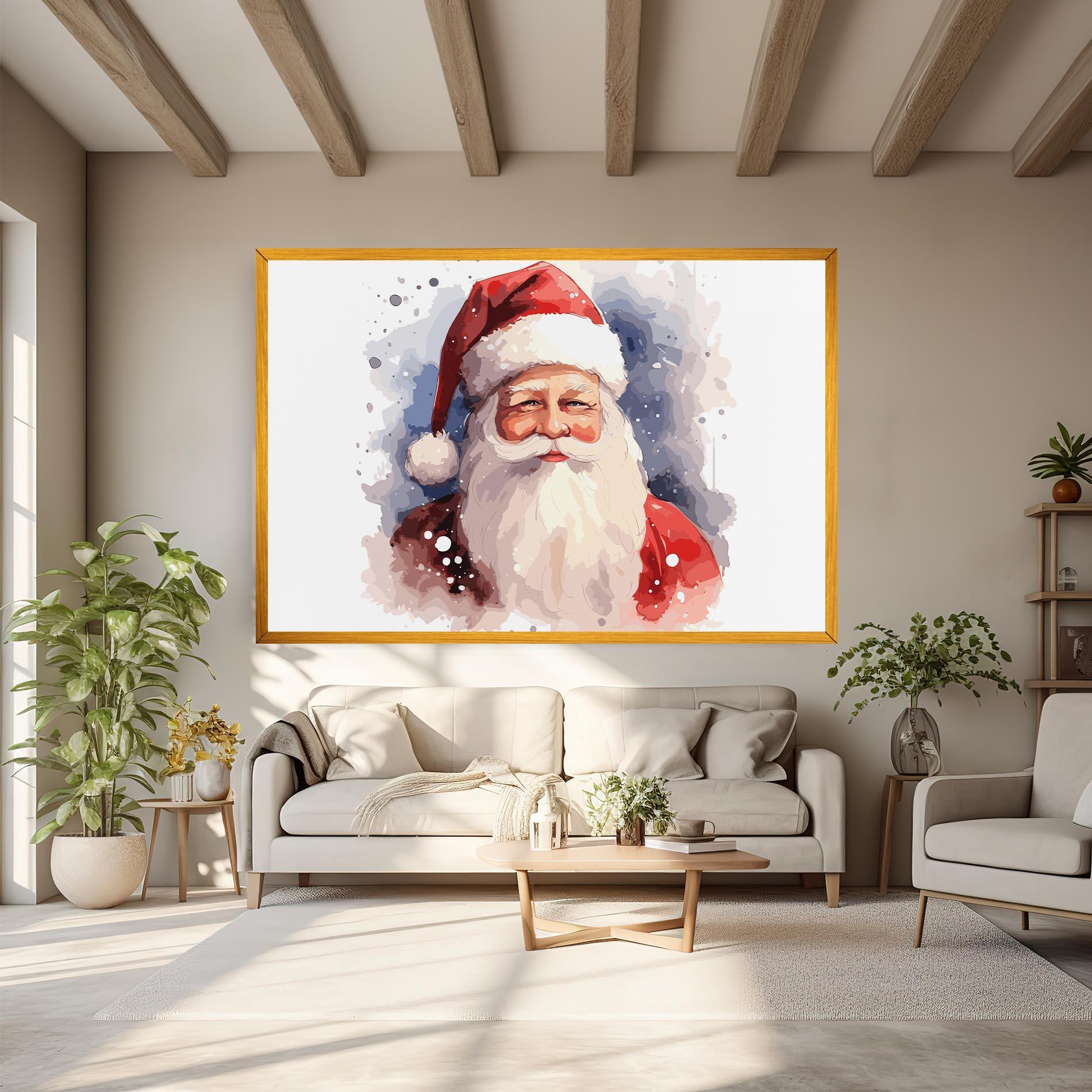 Картина на платно Cute Santa mockup 6