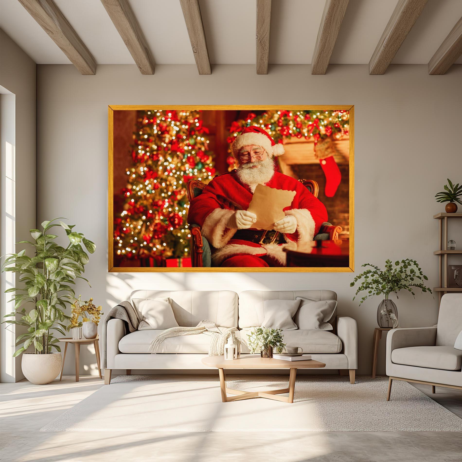 Картина на платно Reading Christmas Letter mockup 6