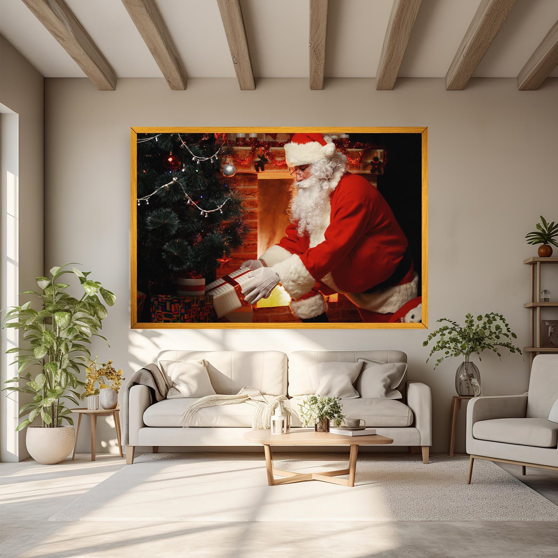 Картина на платно Santa Brought Gifts mockup 6
