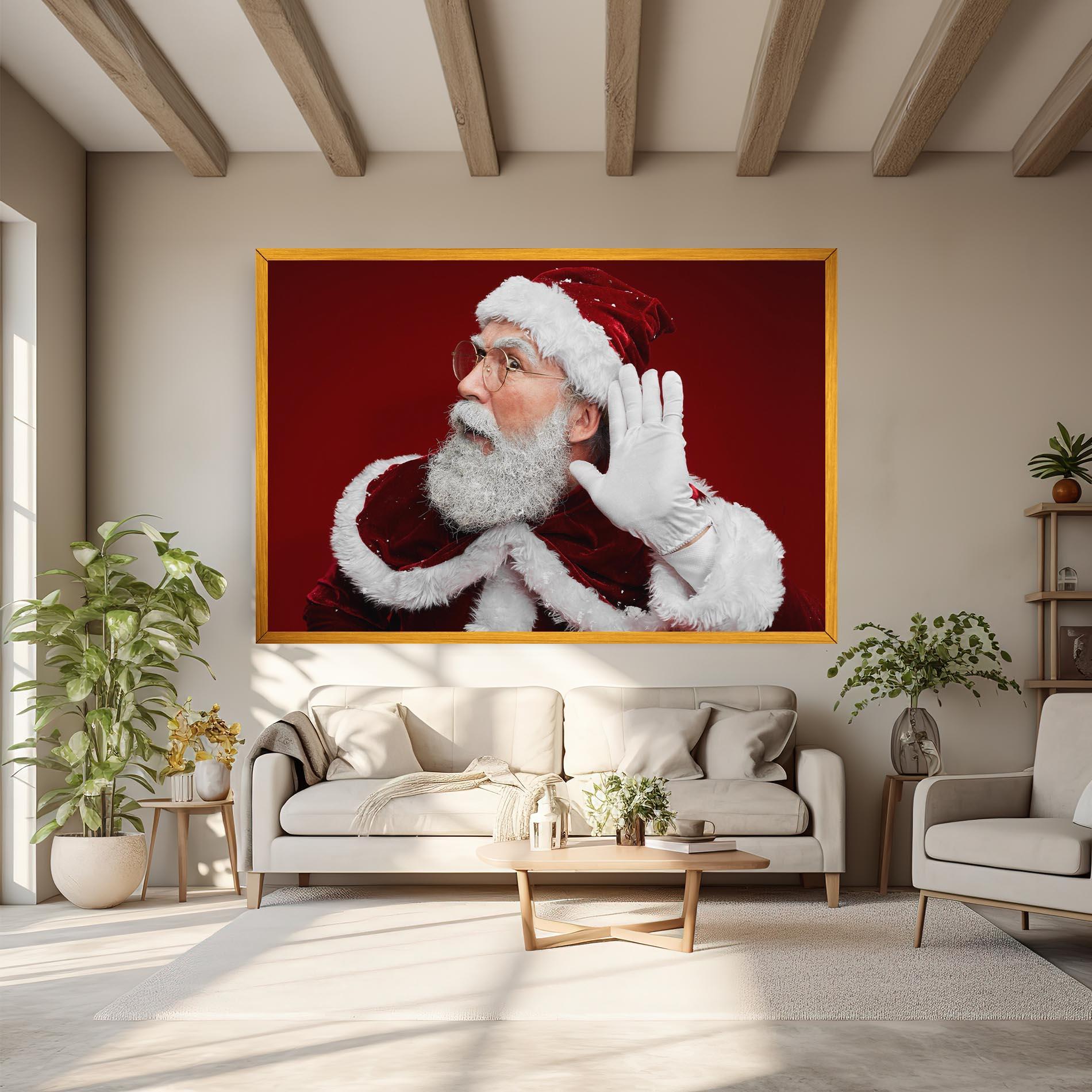 Картина на платно Santa Cant Hear You mockup 6